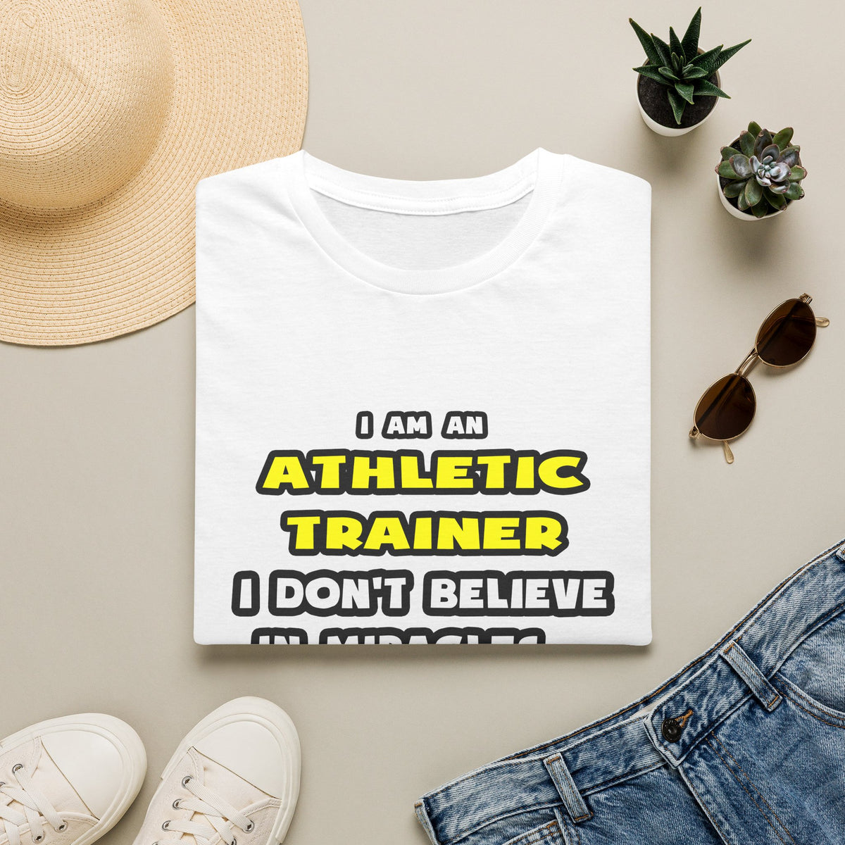Miracles and Athletic Trainers ... Funny - Unisex Softstyle T-Shirt