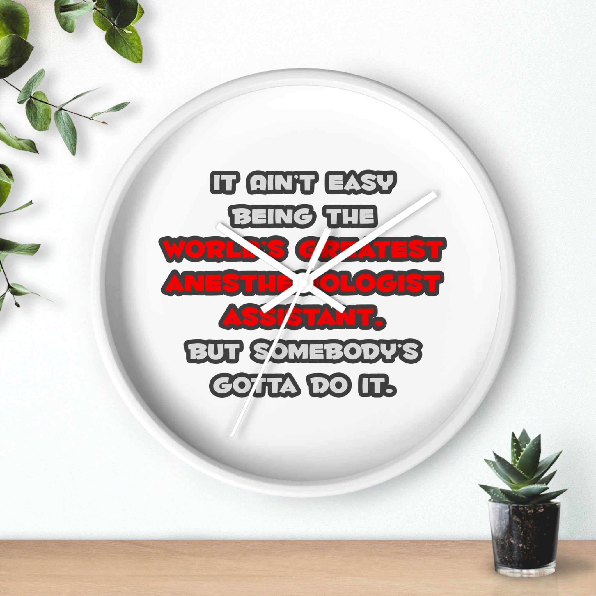 World's Greatest Anesthesiologist Asst Joke - Wall Clock