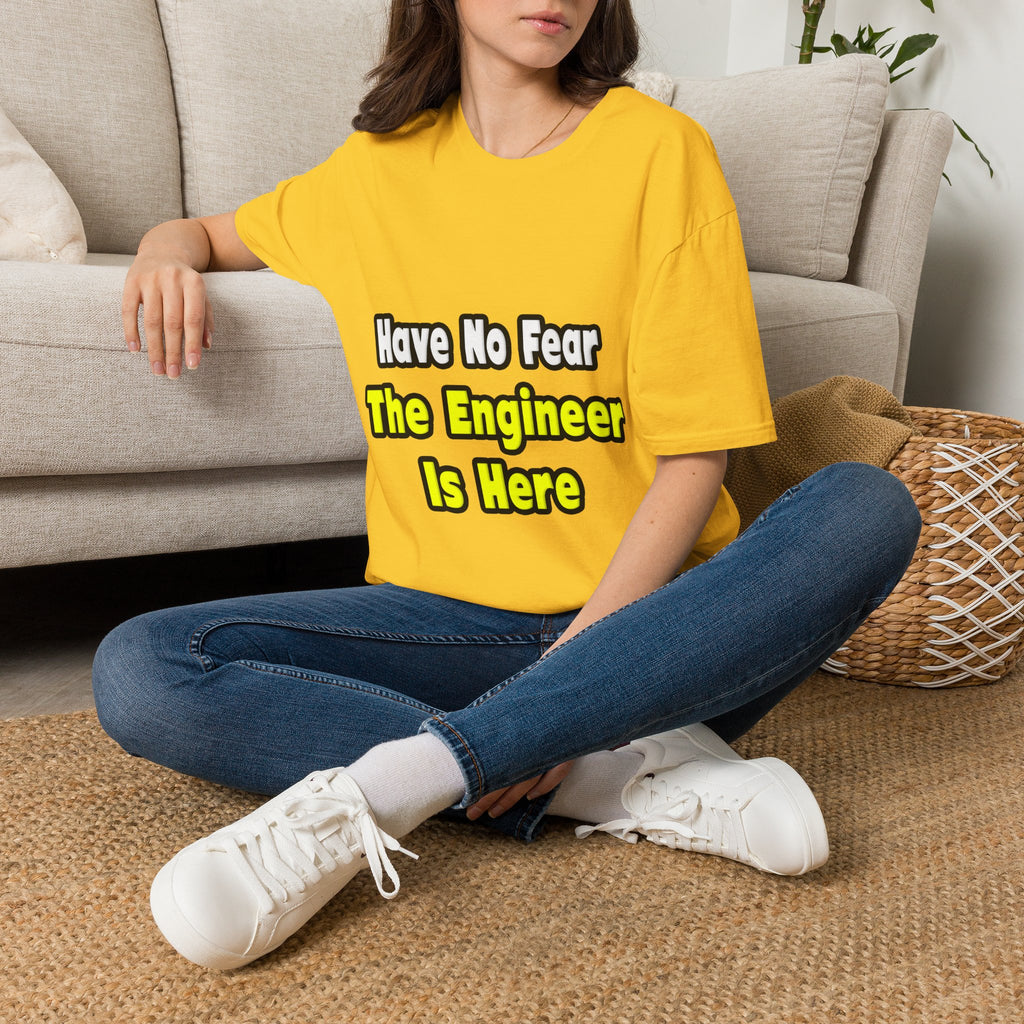 No Fear, The Engineer Is Here - Unisex Softstyle T-Shirt