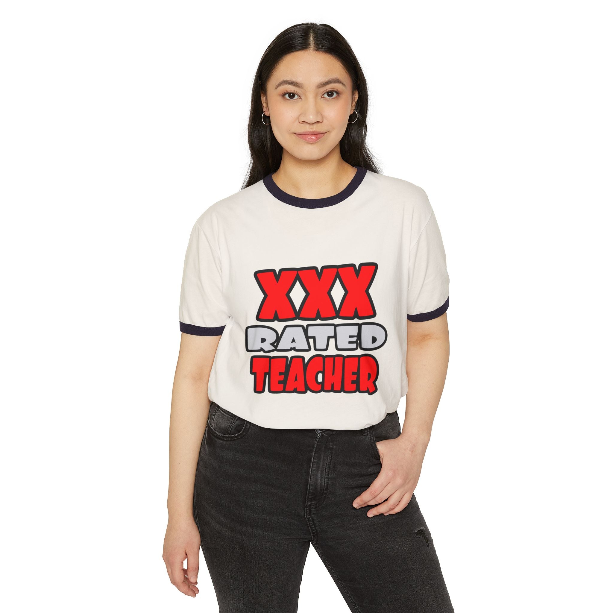 XXX Rated Teacher - Unisex Cotton Ringer T-Shirt