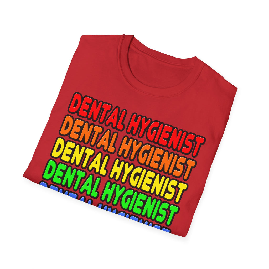 Rainbow Dental Hygienist - Unisex Softstyle T-Shirt