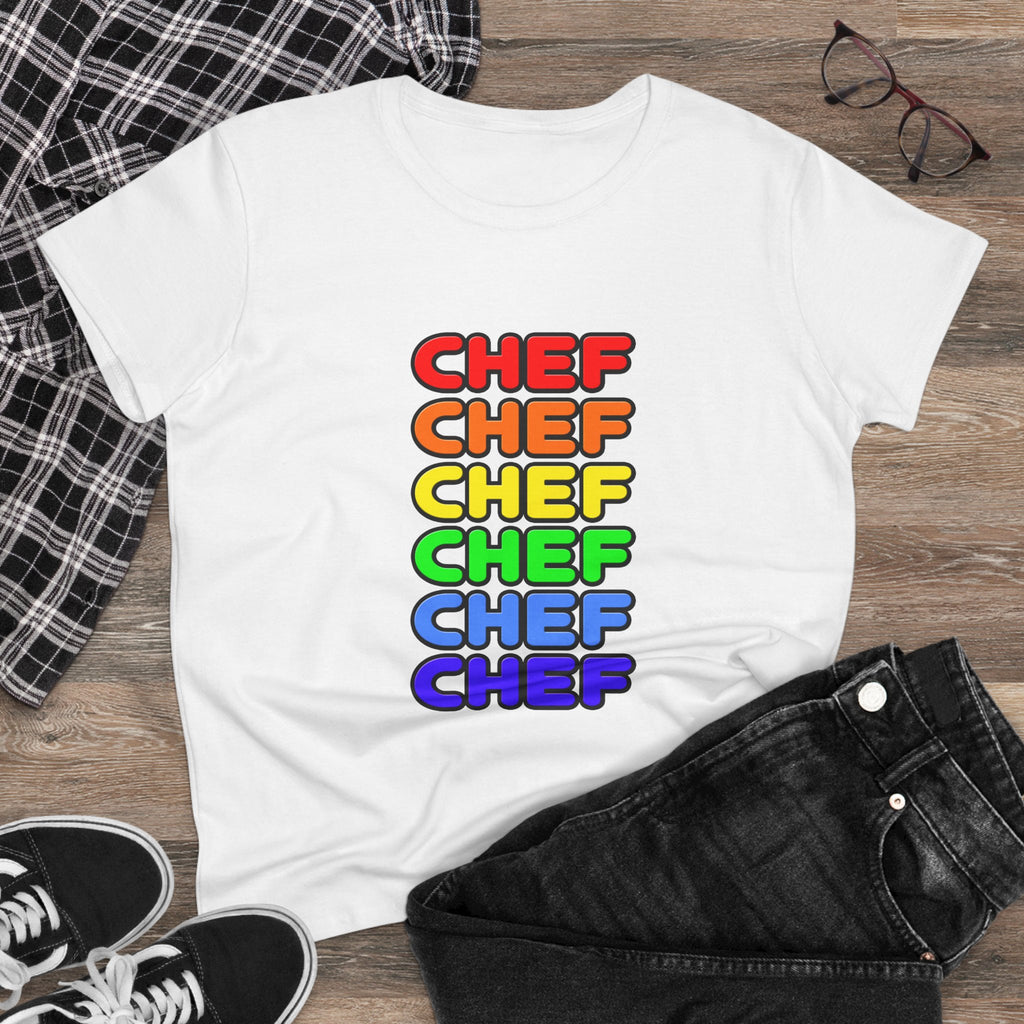 Rainbow Chef - Women's Midweight Cotton Tee