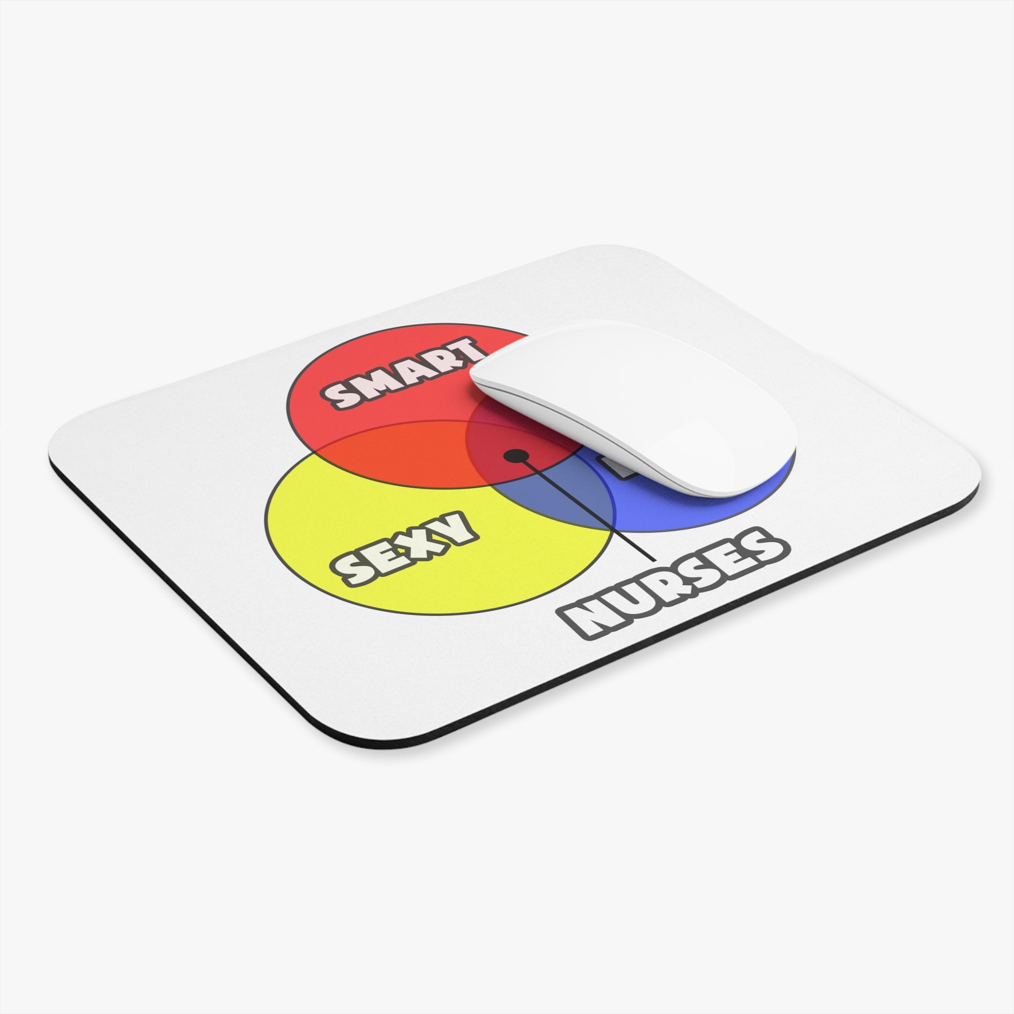Venn Diagram .. Nurses - Mouse Pad (Rectangle)