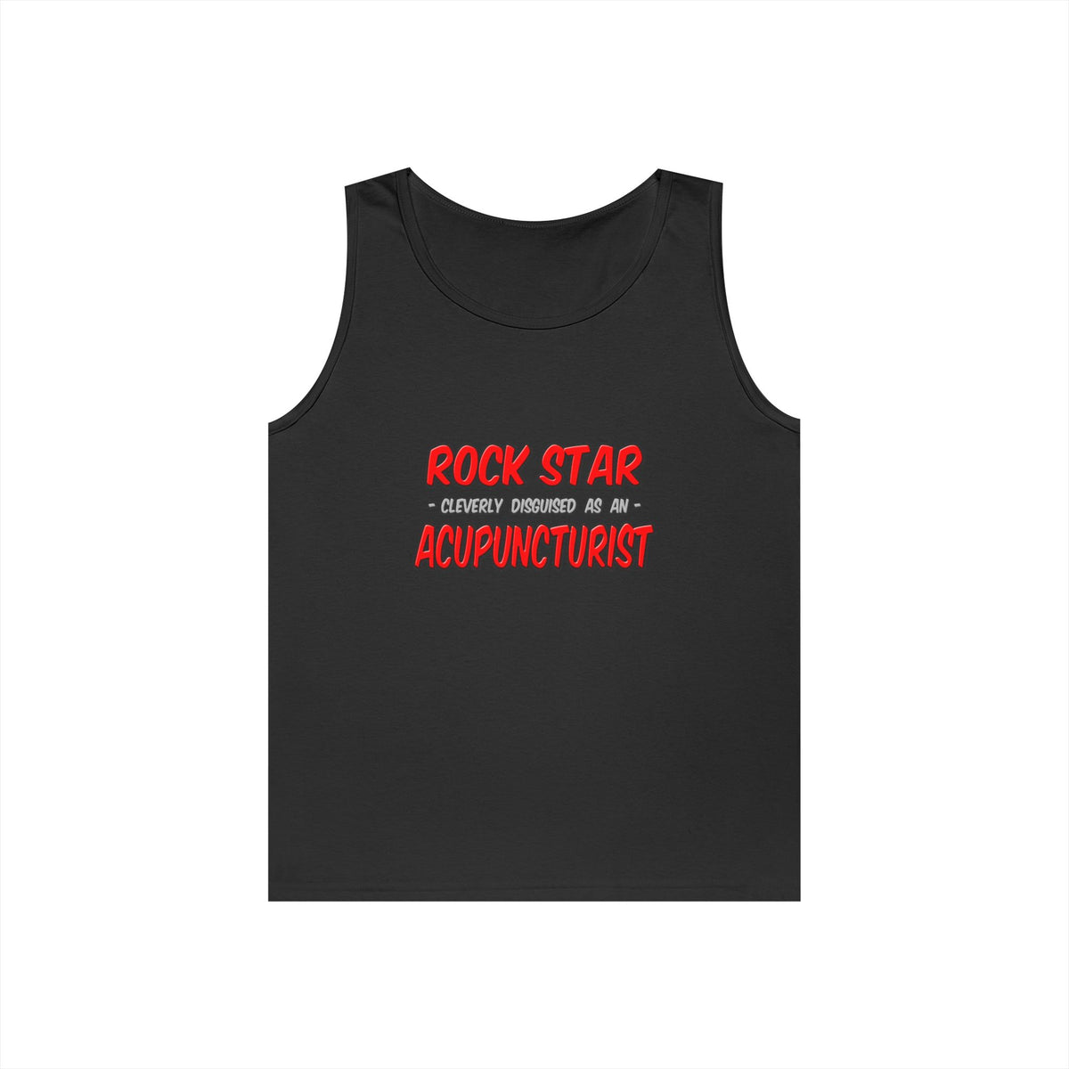 Rock Star .. Acupuncturist - Unisex Heavy Cotton Tank Top