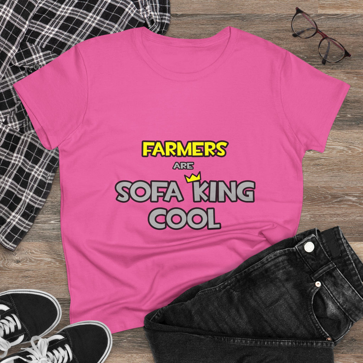 Farmers Are Sofa King Cool - Women's Midweight Cotton Tee