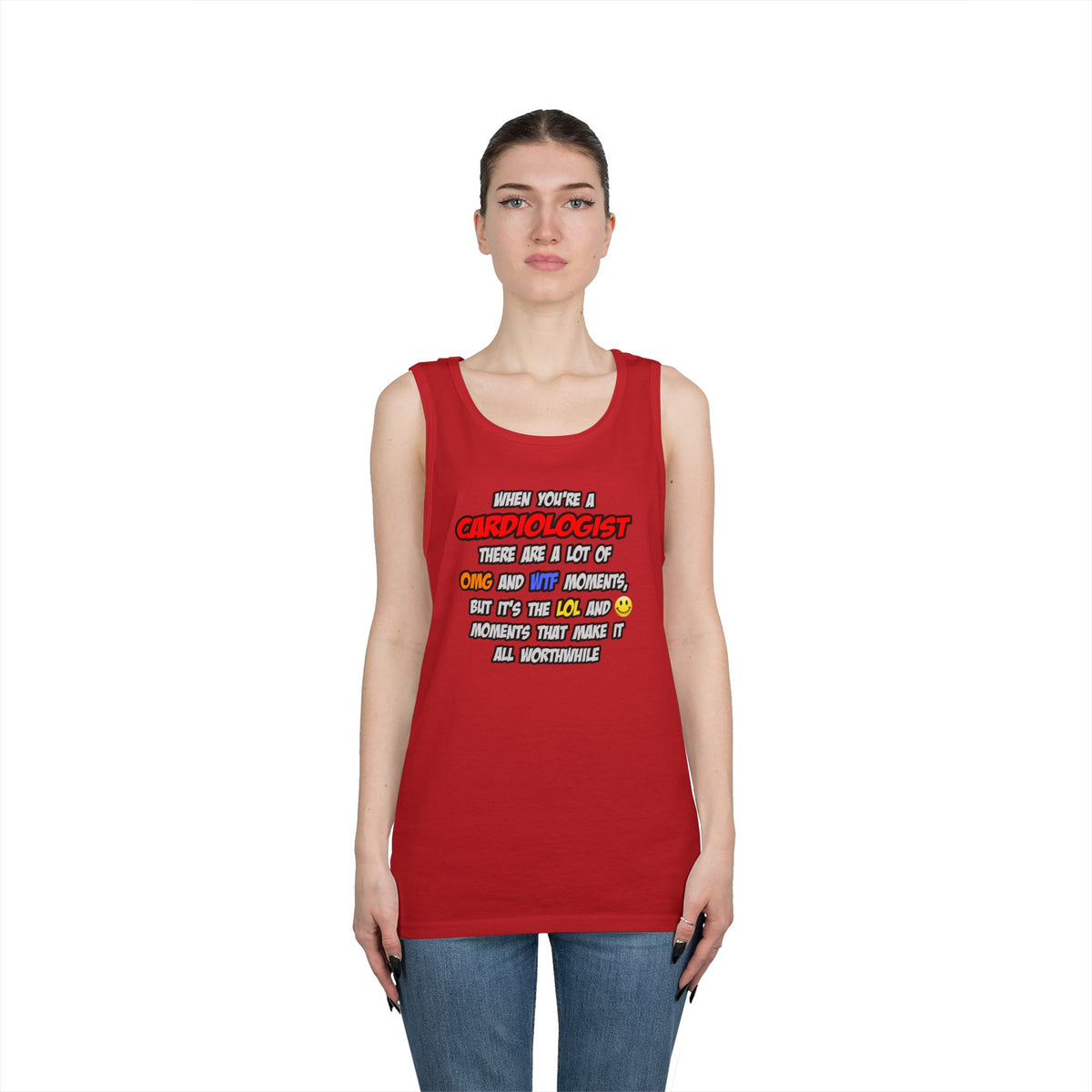 Cardiologist .. OMG WTF LOL - Unisex Heavy Cotton Tank Top