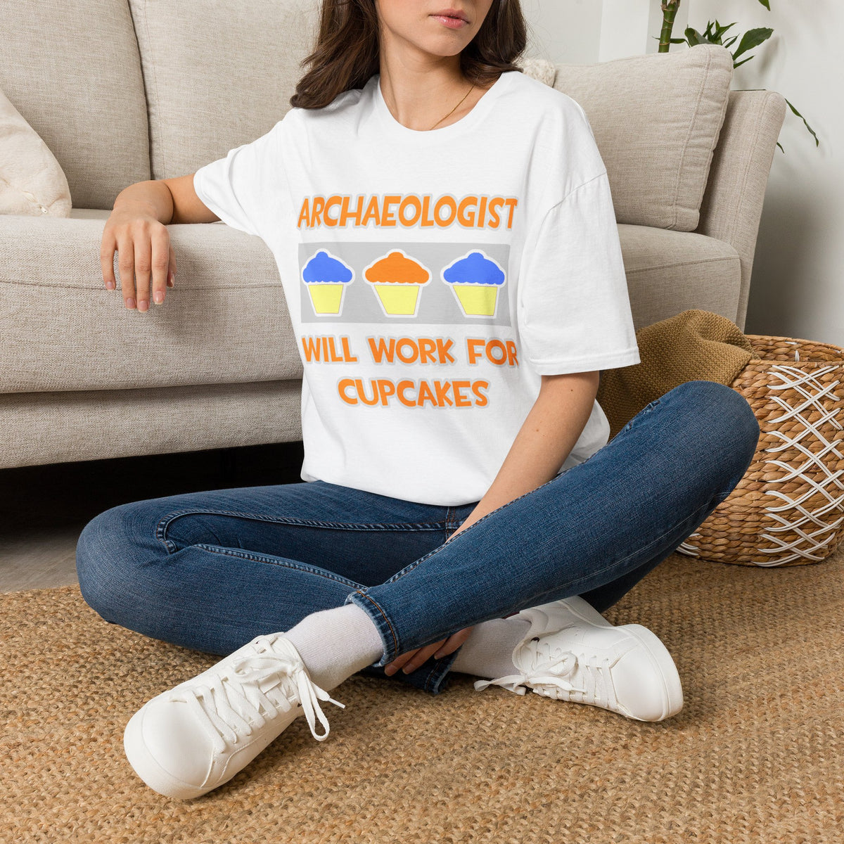 Archaeologist ... Will Work For Cupcakes - Unisex Softstyle T-Shirt