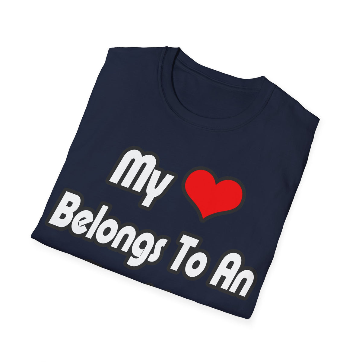 My Heart Belongs To An Electrician - Unisex Softstyle T-Shirt