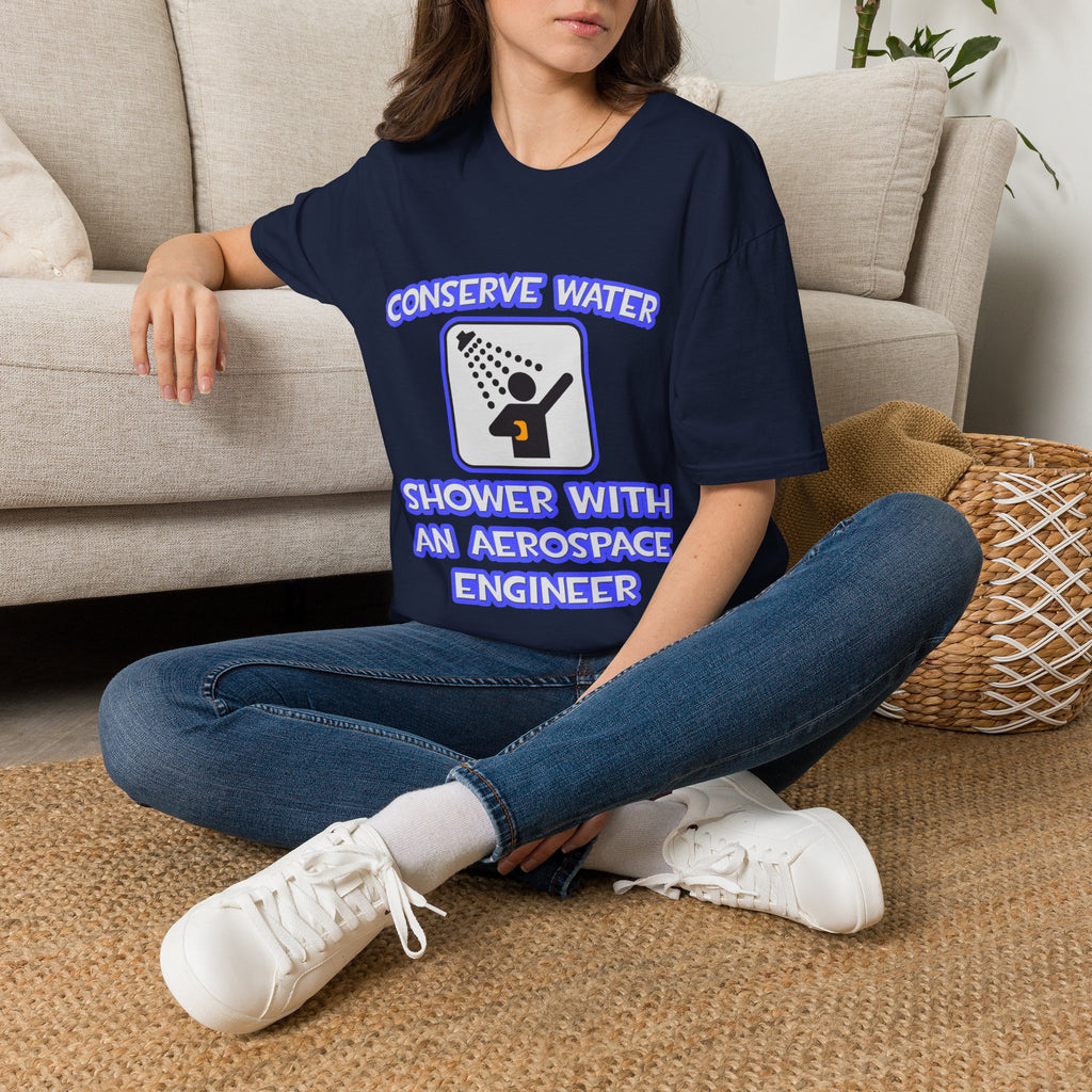 Conserve Water .. Shower With Aerospace Engineer - Unisex Softstyle T-Shirt