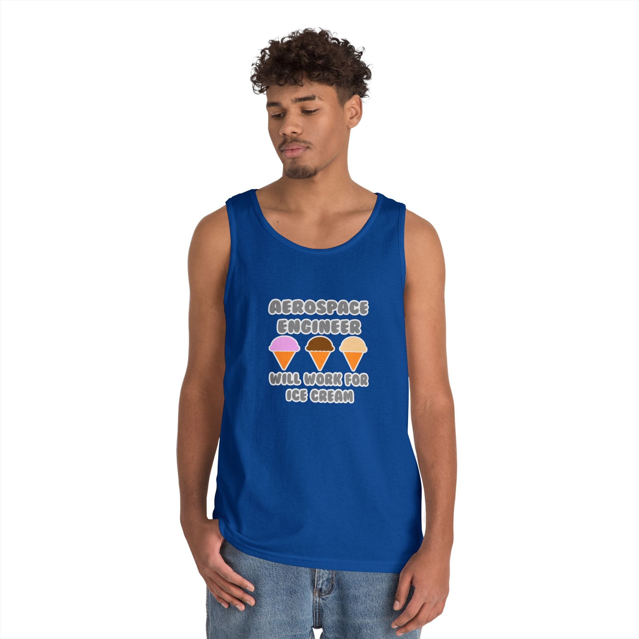 Aerospace Engineer ... Will Work For Ice Cream - Unisex Heavy Cotton Tank Top