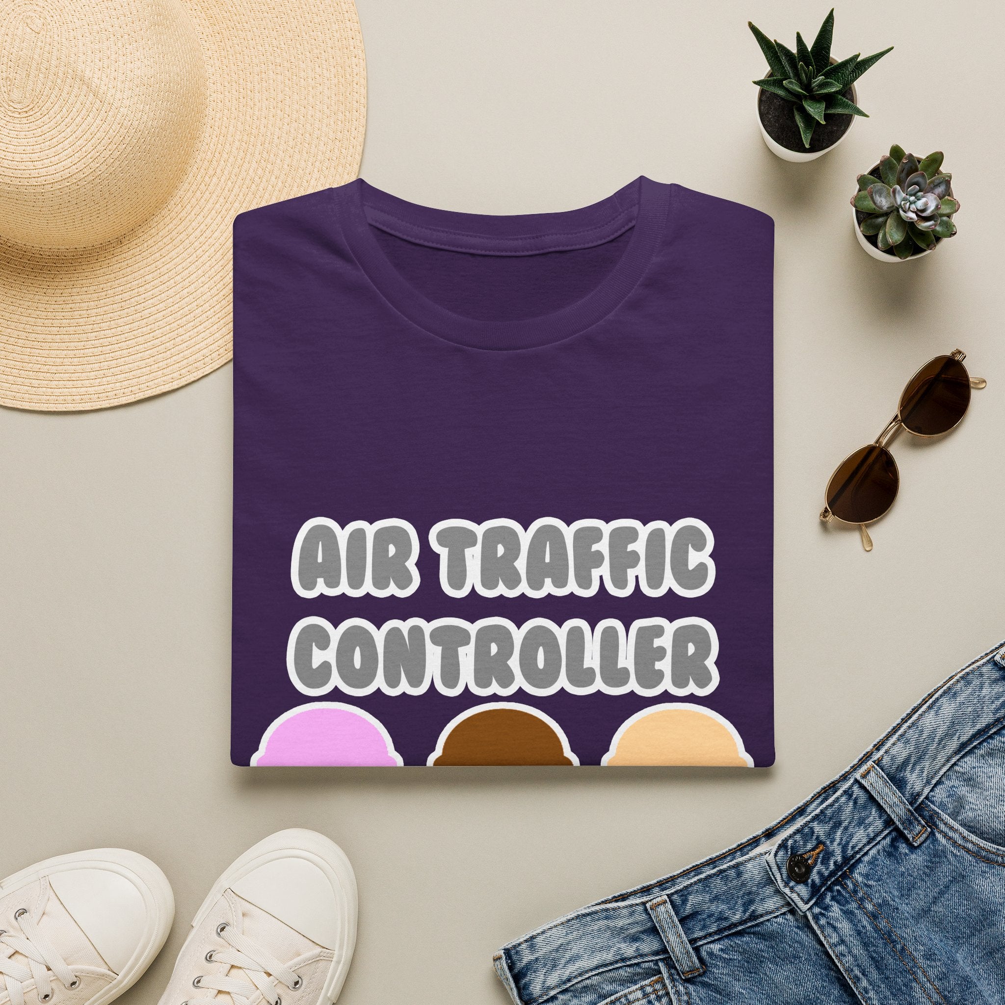 Air Traffic Controller ... Will Work For Ice Cream - Unisex Softstyle T-Shirt