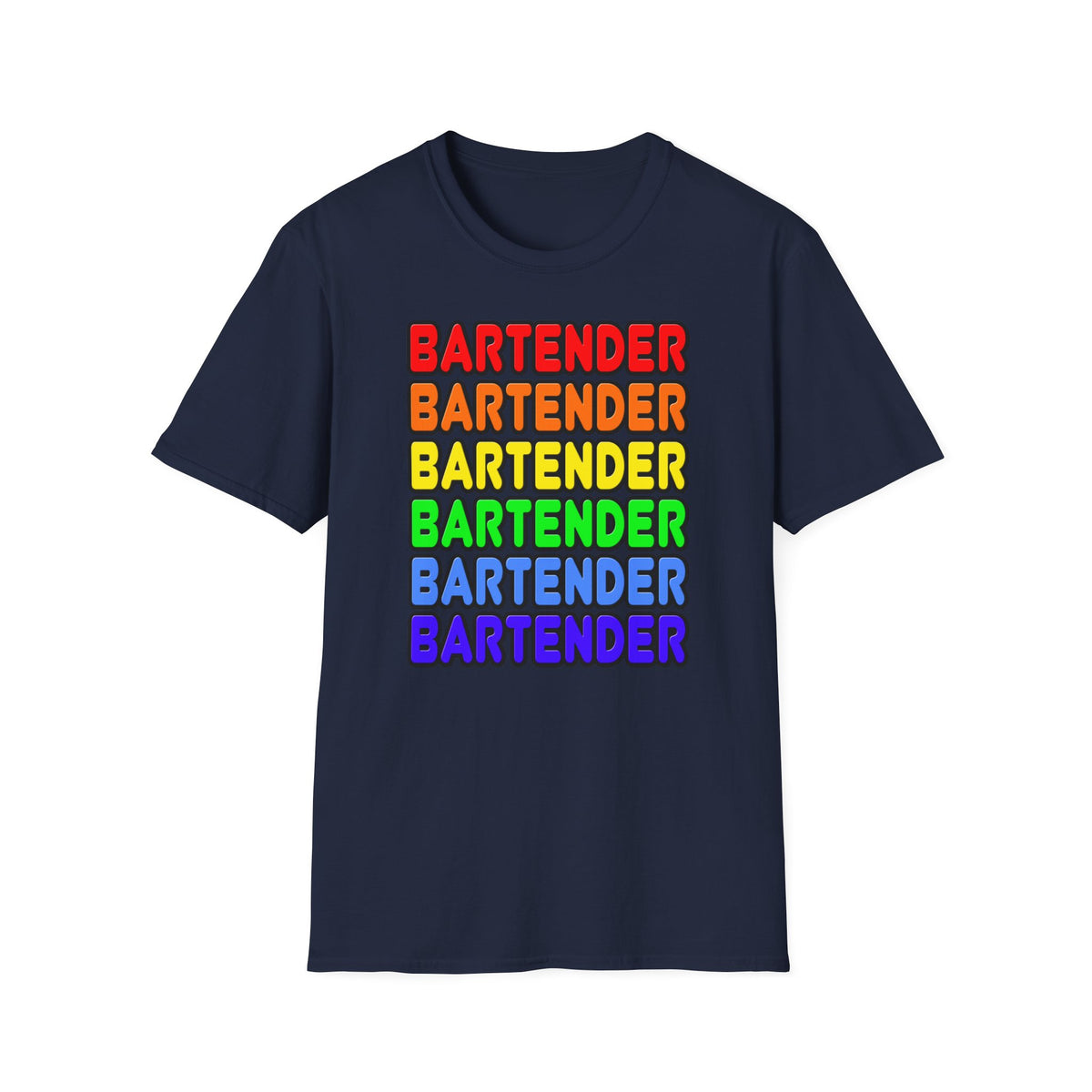 Rainbow Bartender - Unisex Softstyle T-Shirt