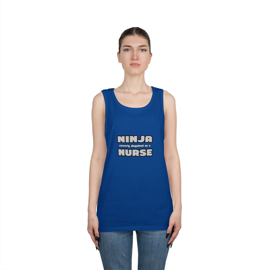 Ninja Cleverly Disguised As A Nurse - Unisex Heavy Cotton Tank Top