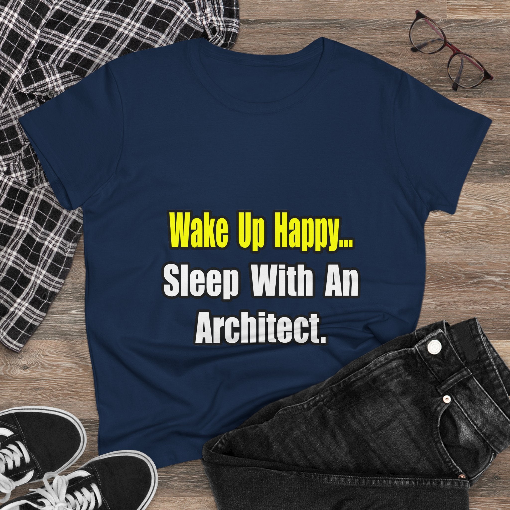 Sleep With an Architect - Women's Midweight Cotton Tee