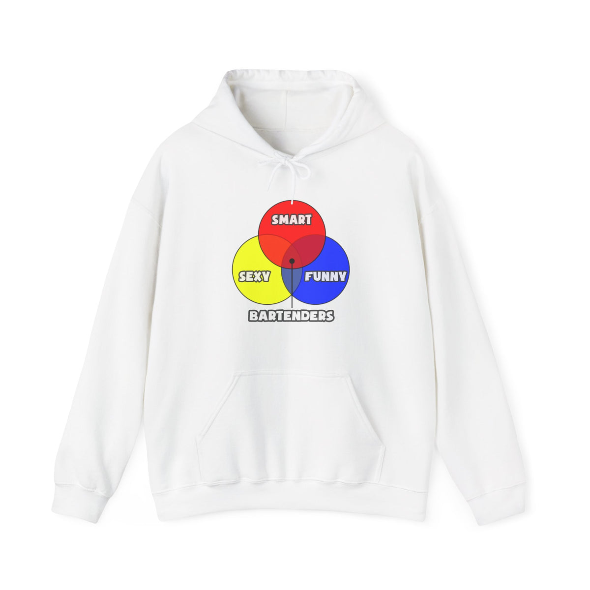 Venn Diagram .. Bartenders - Unisex Heavy Blend™ Hooded Sweatshirt