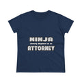 Ninja Cleverly Disguised As An Attorney - Women's Midweight Cotton Tee
