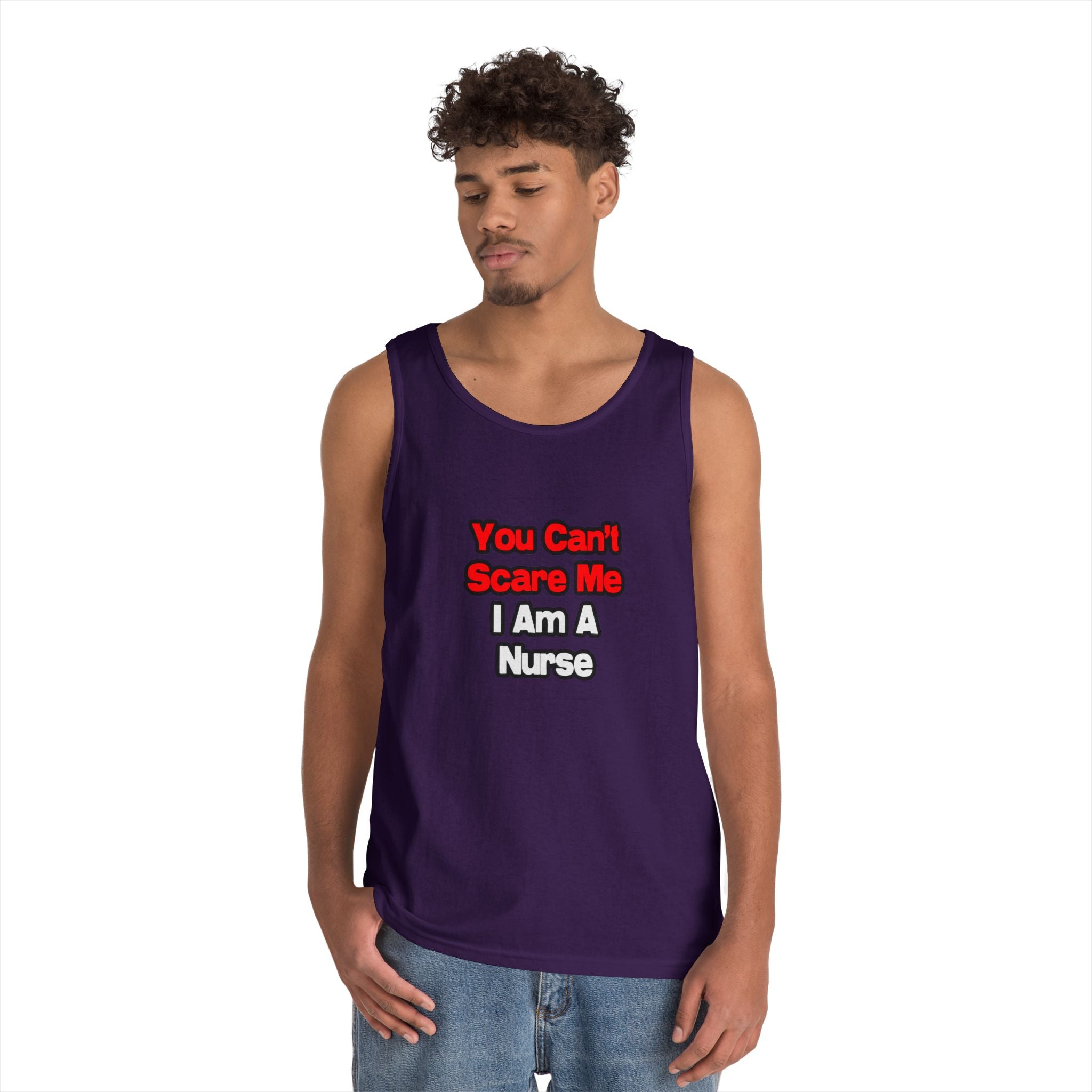 You Can't Scare Me...Nurse - Unisex Heavy Cotton Tank Top
