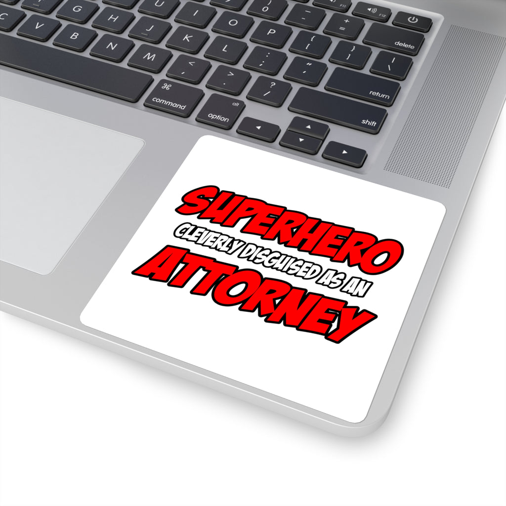 Superhero...Attorney - Square Stickers