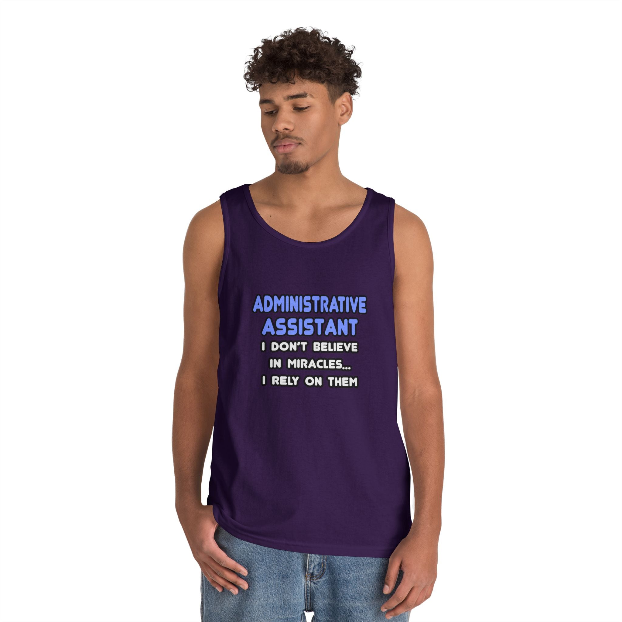 Miracles and Administrative Assistants - Unisex Heavy Cotton Tank Top