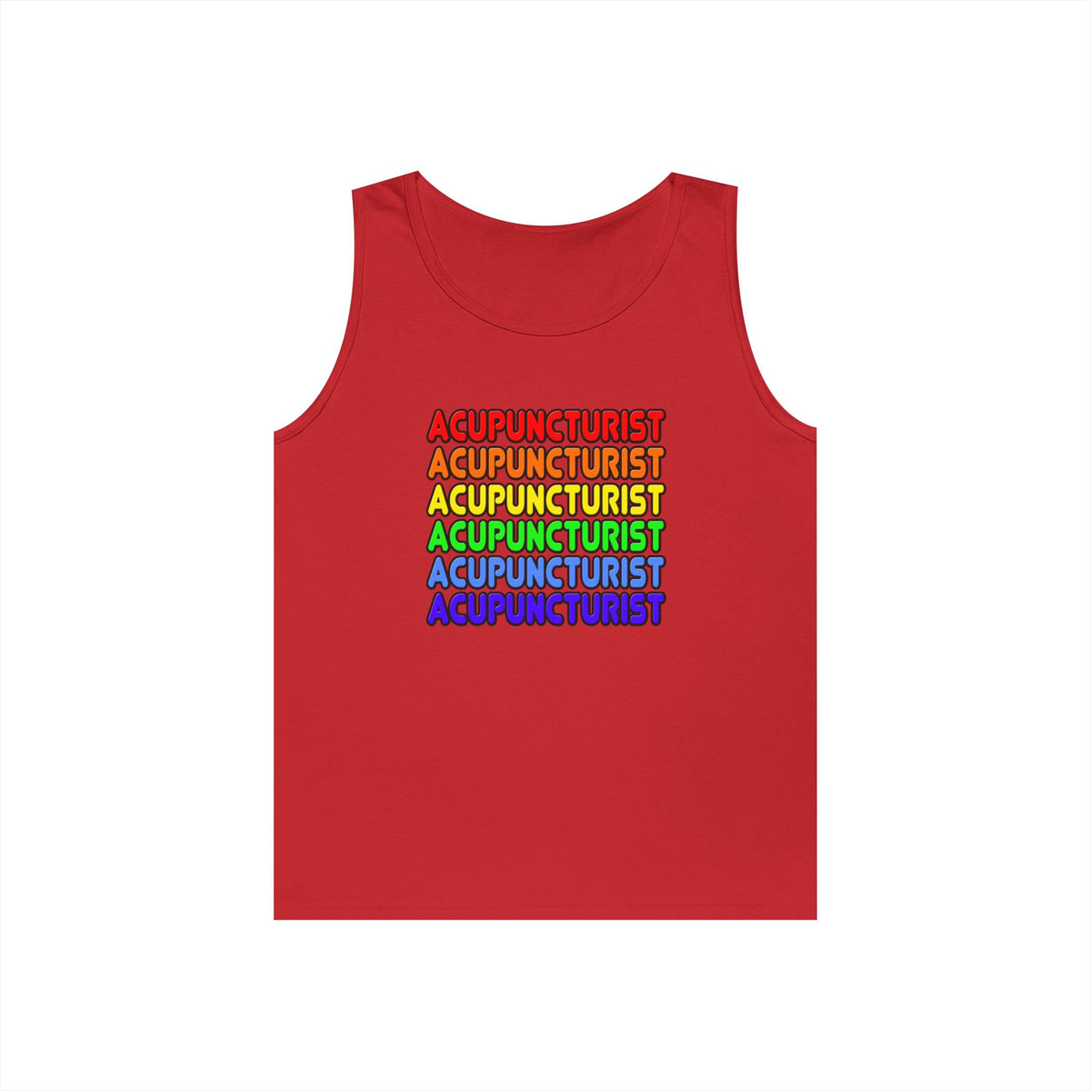 Rainbow Acupuncturist - Unisex Heavy Cotton Tank Top