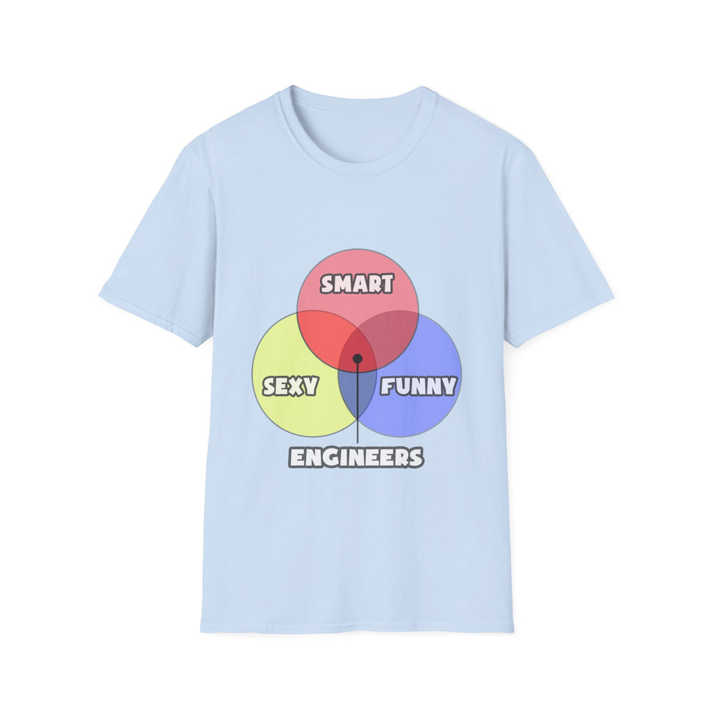 Venn Diagram .. Engineers - Unisex Softstyle T-Shirt