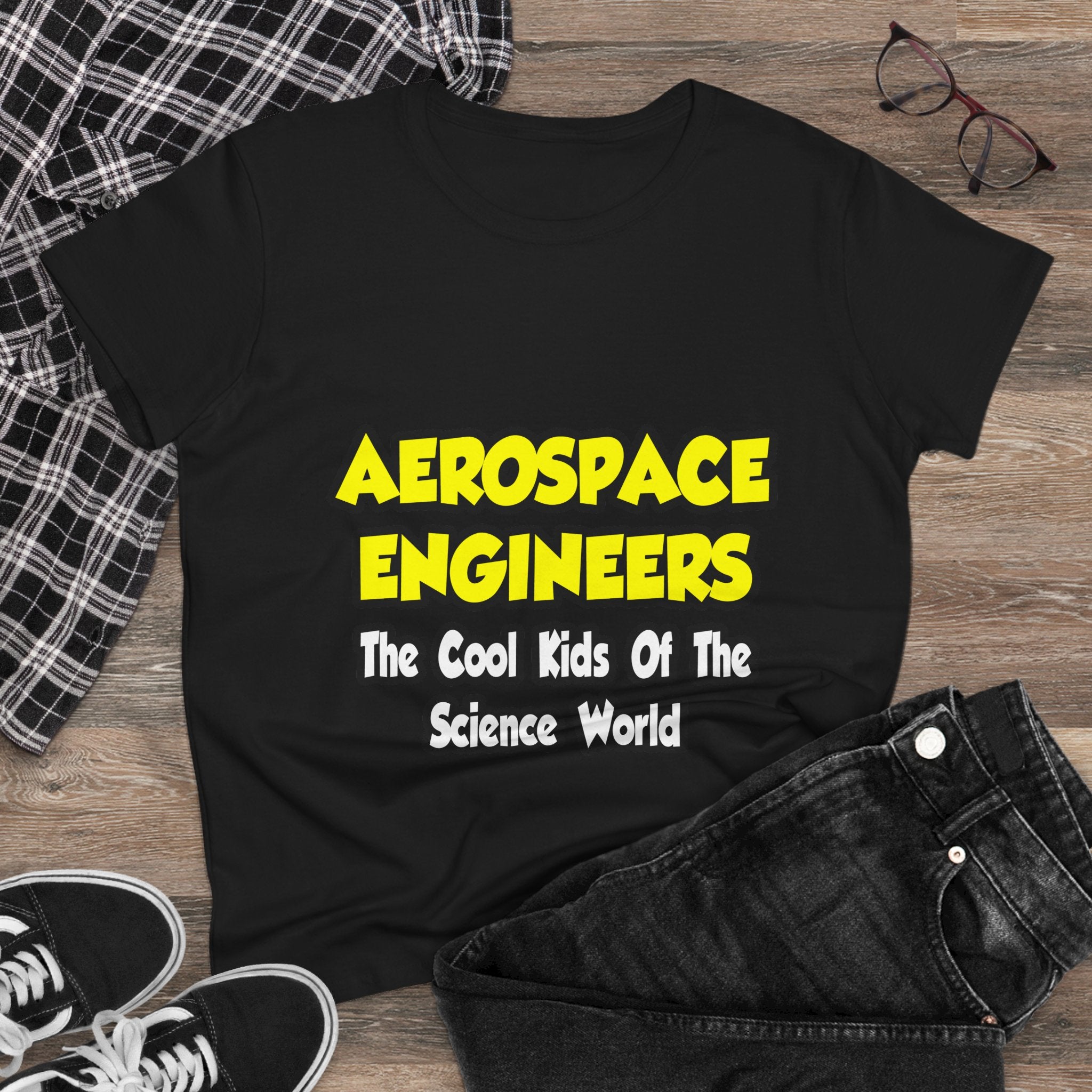Aerospace Engineers...Cool Kids of Sci World - Women's Midweight Cotton Tee