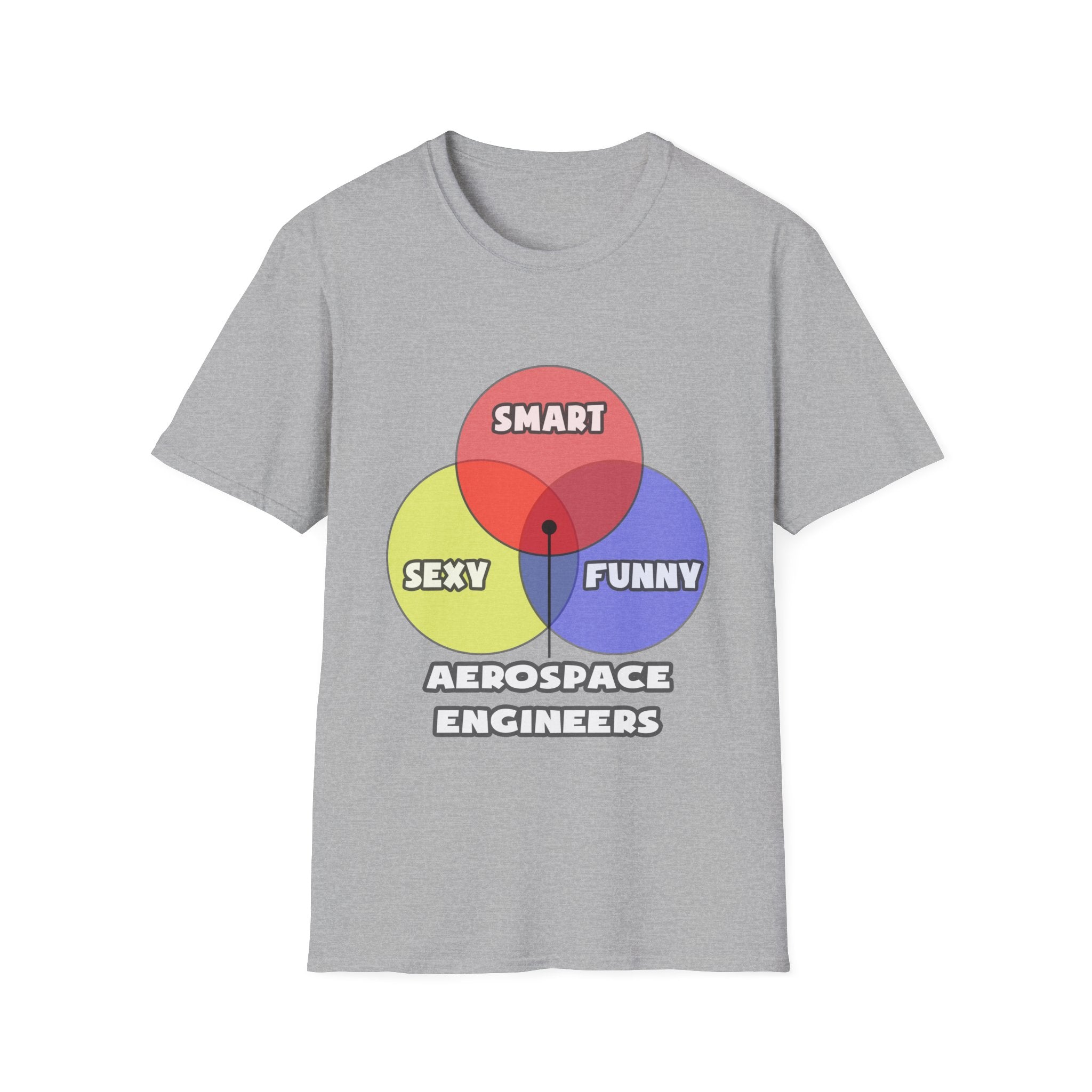 Venn Diagram .. Aerospace Engineers - Unisex Softstyle T-Shirt
