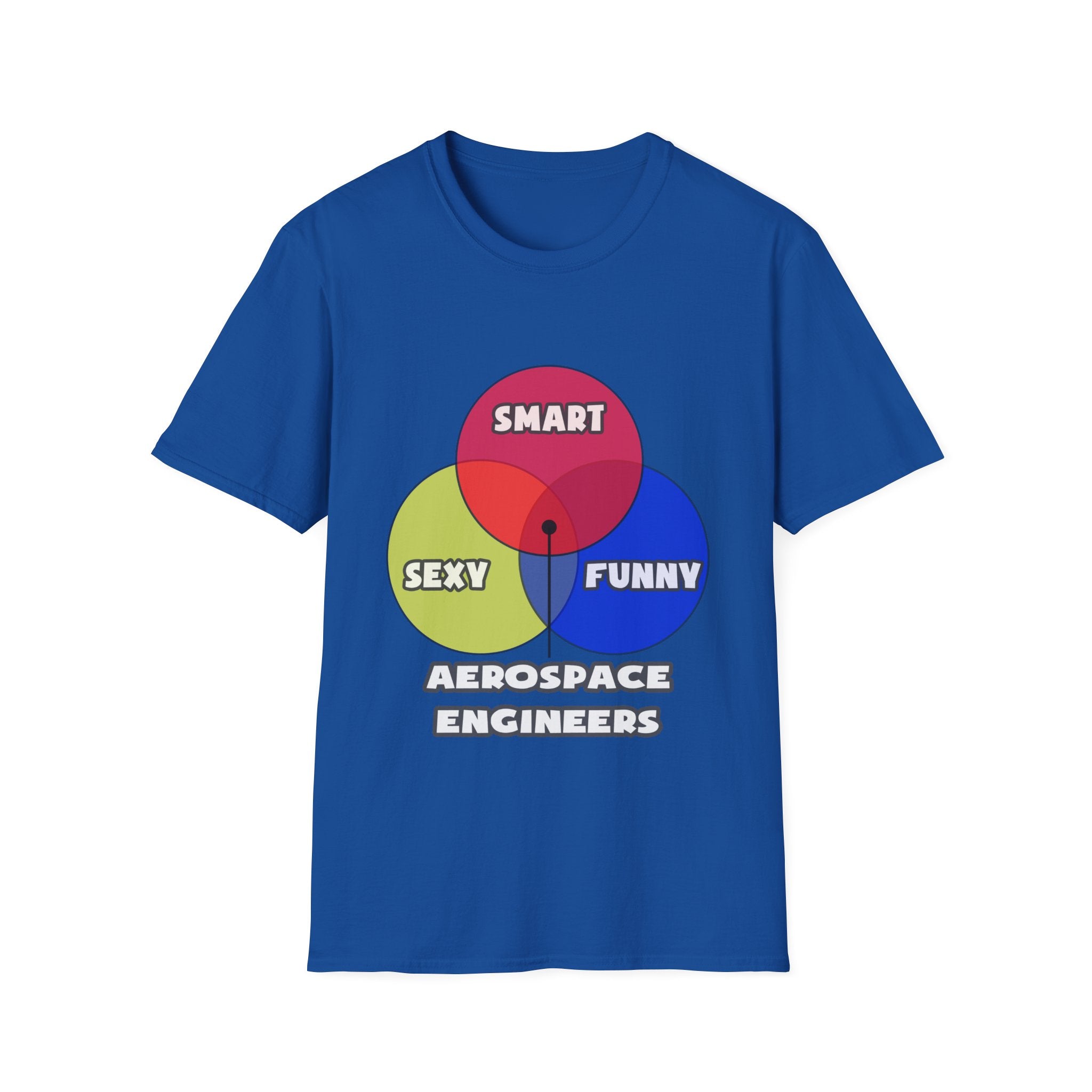 Venn Diagram .. Aerospace Engineers - Unisex Softstyle T-Shirt