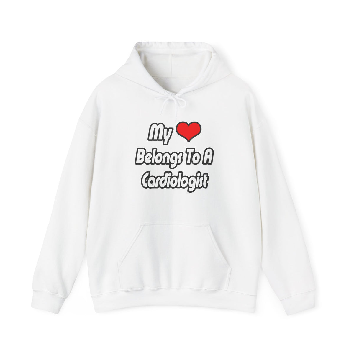 My Heart Belongs To A Cardiologist - Unisex Heavy Blend™ Hooded Sweatshirt