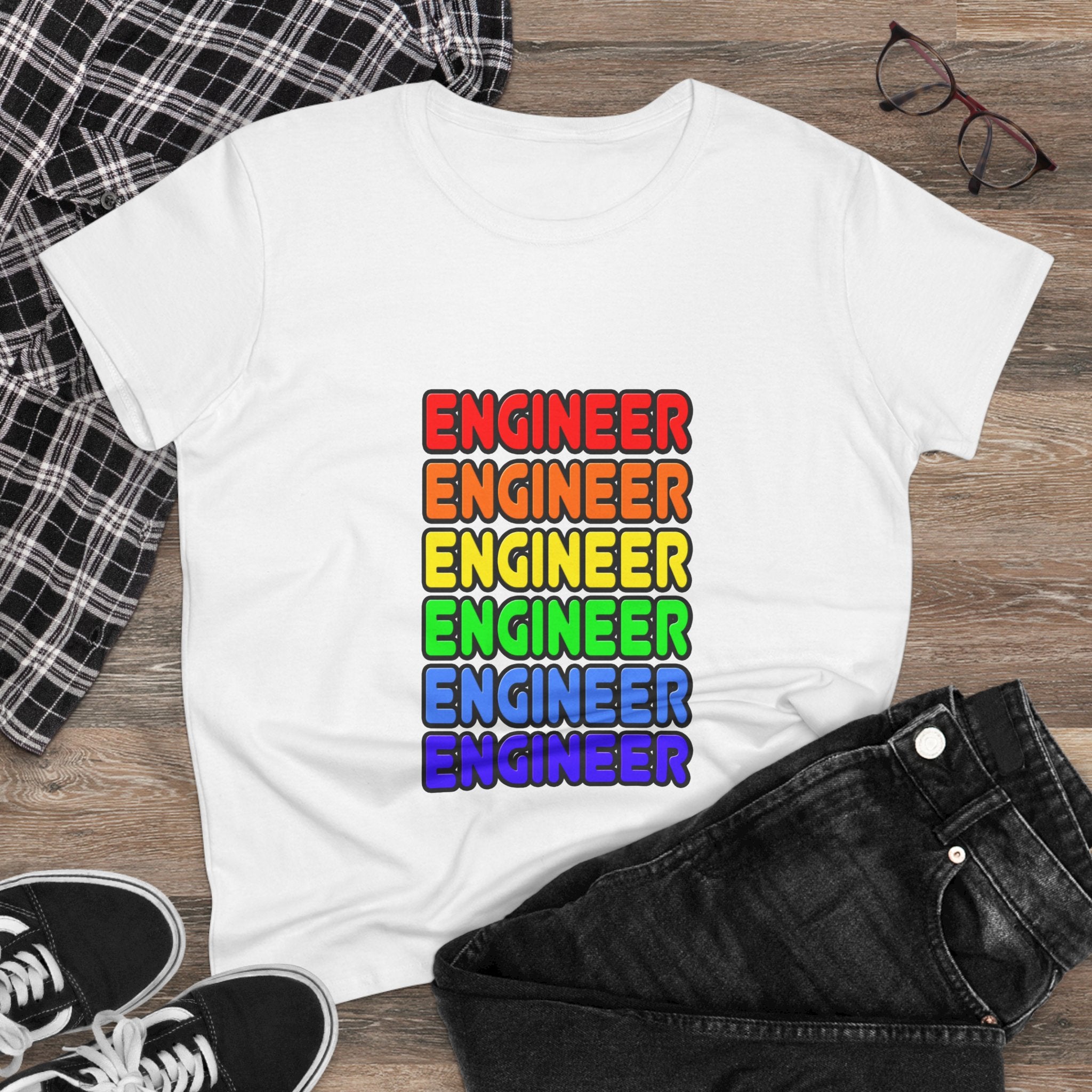 Rainbow Engineer - Women's Midweight Cotton Tee