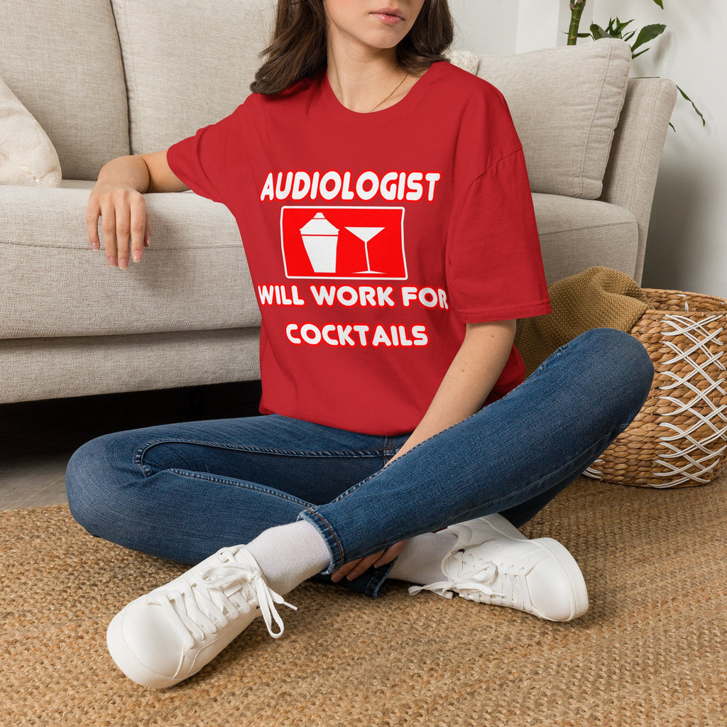 Audiologist ... Will Work For Cocktails - Unisex Softstyle T-Shirt