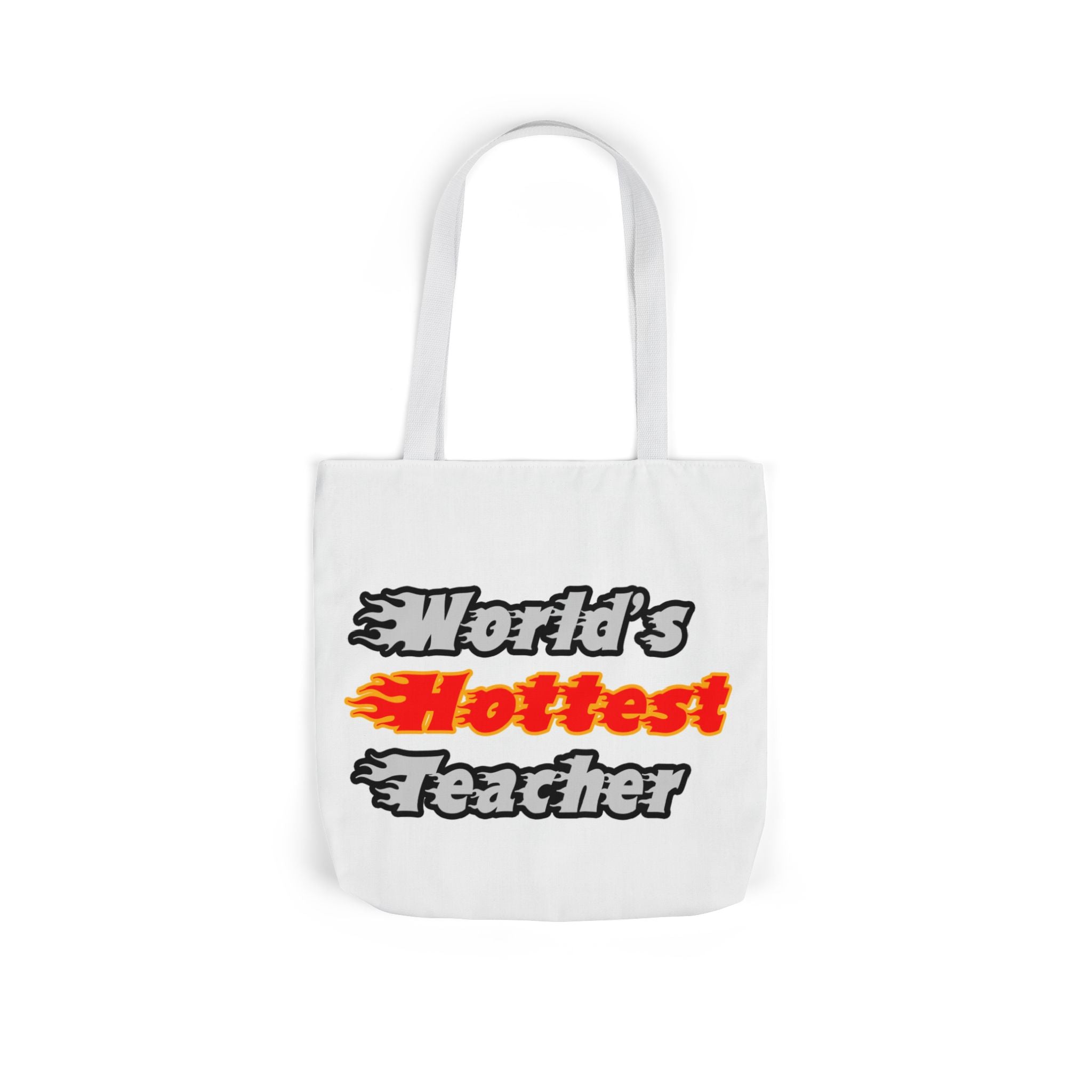 World's Hottest Teacher - Canvas Tote Bag, 5-Color Straps