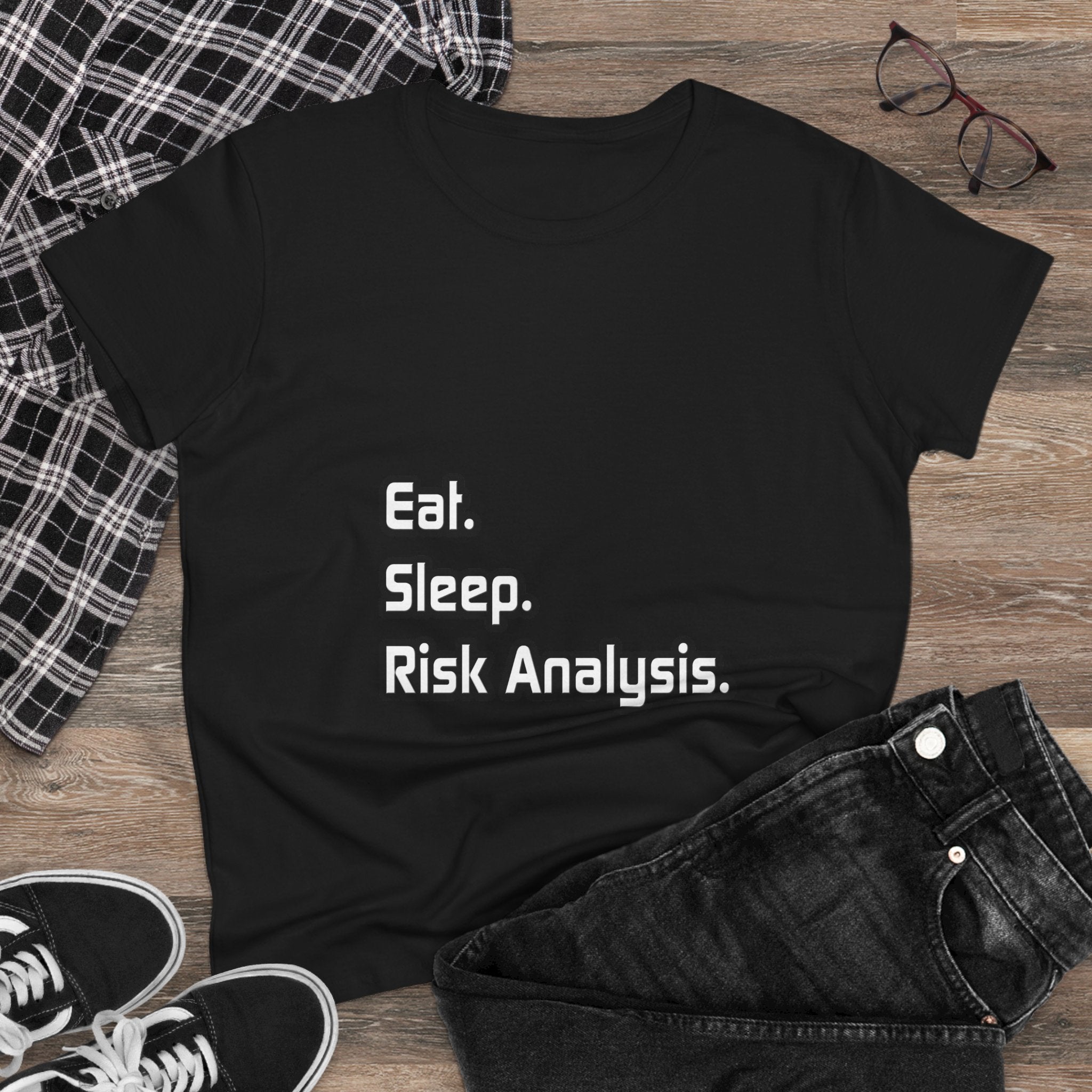 Eat. Sleep. Risk Analysis - Women's Midweight Cotton Tee
