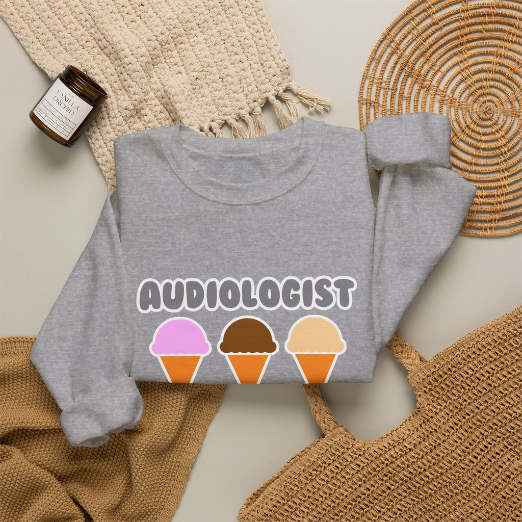 Audiologist ... Will Work For Ice Cream - Unisex Heavy Blend™ Crewneck Sweatshirt