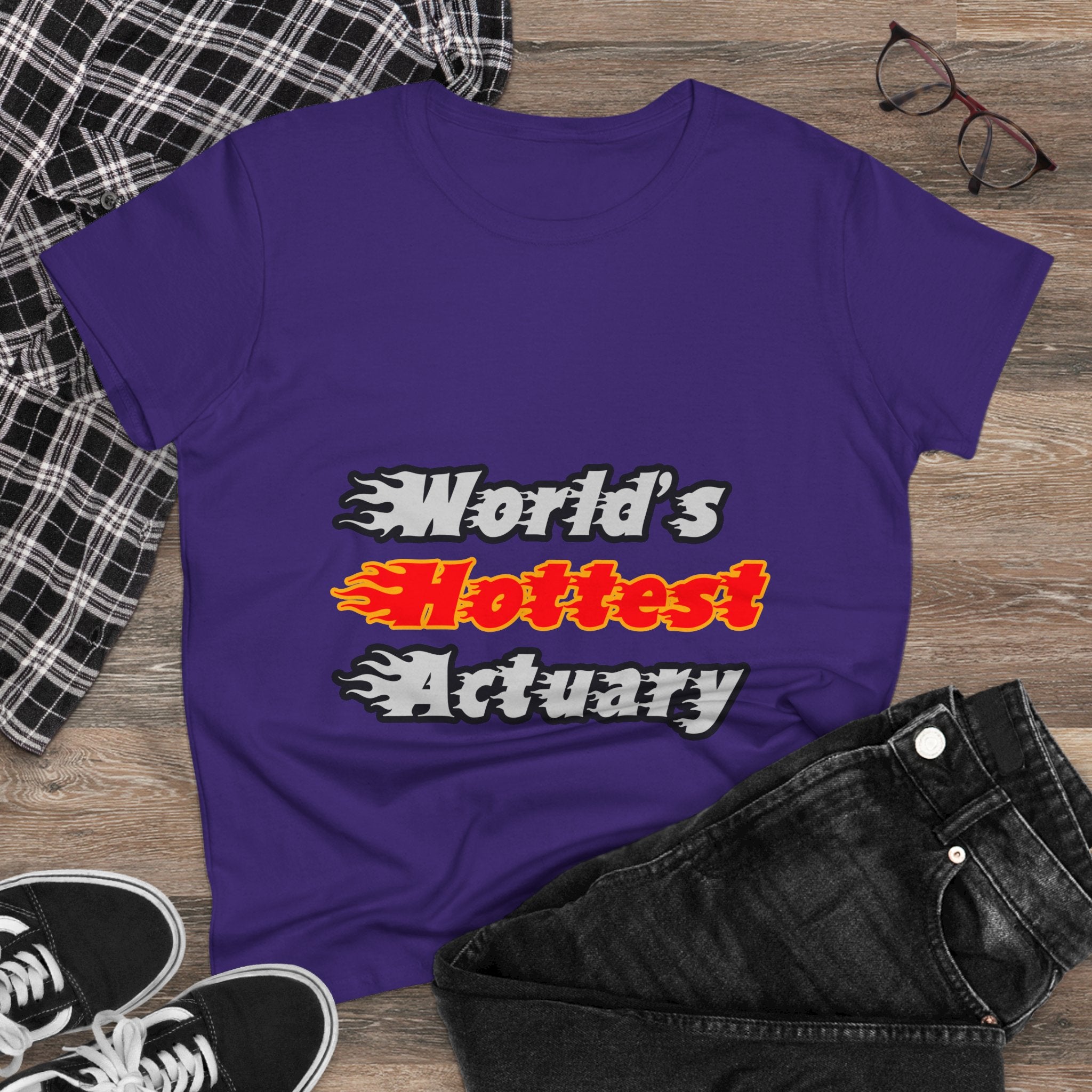 World's Hottest Actuary - Women's Midweight Cotton Tee