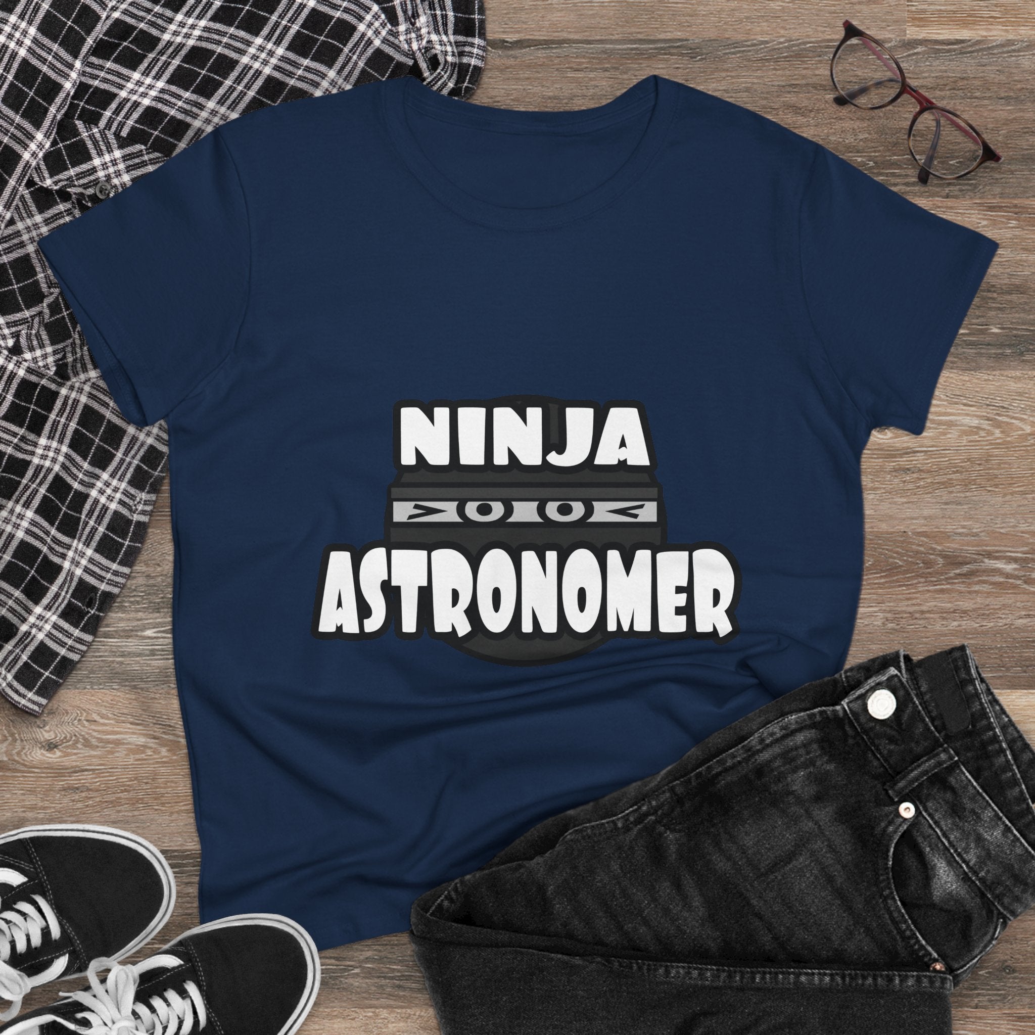 Ninja Astronomer - Women's Midweight Cotton Tee