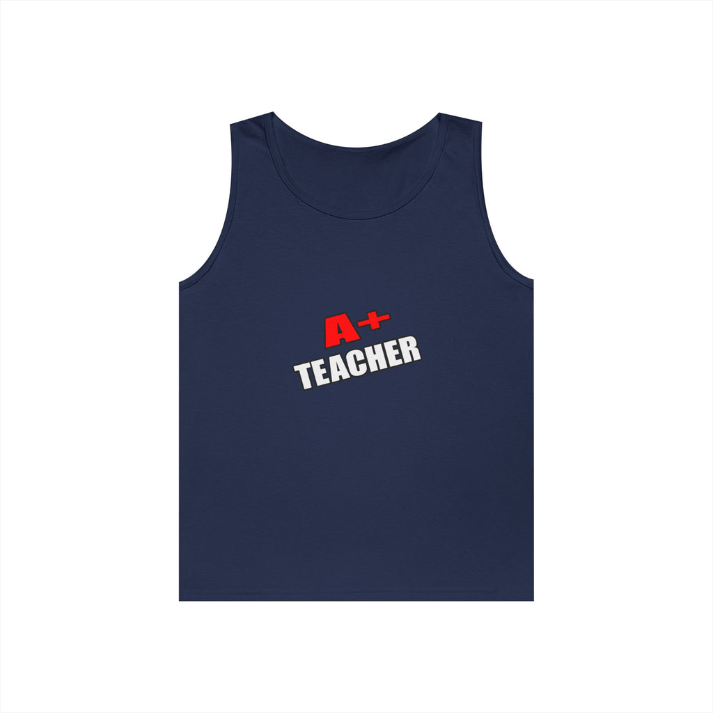 a plus teacher - Unisex Heavy Cotton Tank Top