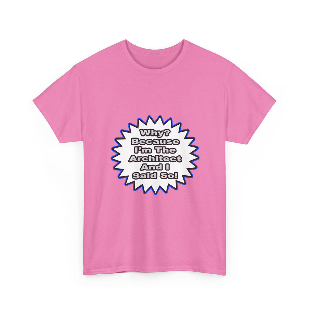 Architect...Because I Said So - Unisex Heavy Cotton Tee