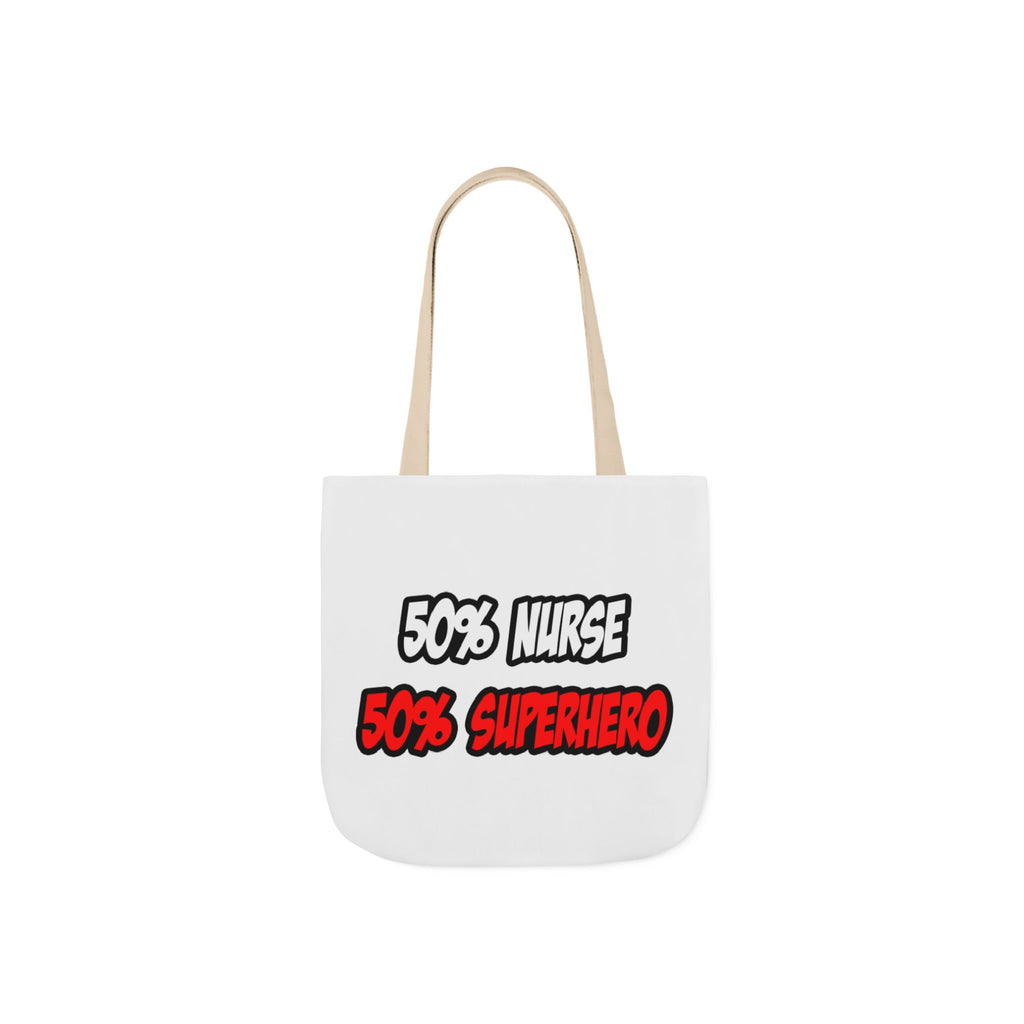Half Nurse...Half Superhero - Canvas Tote Bag, 5-Color Straps