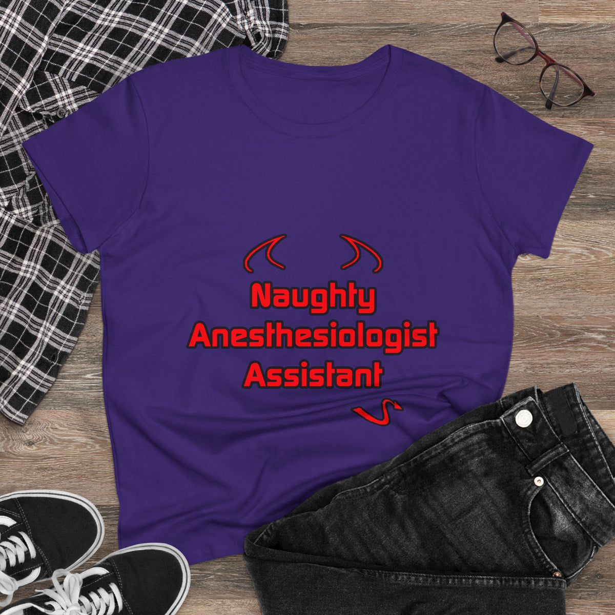 Naughty Anesthesiologist Assistant - Women's Midweight Cotton Tee
