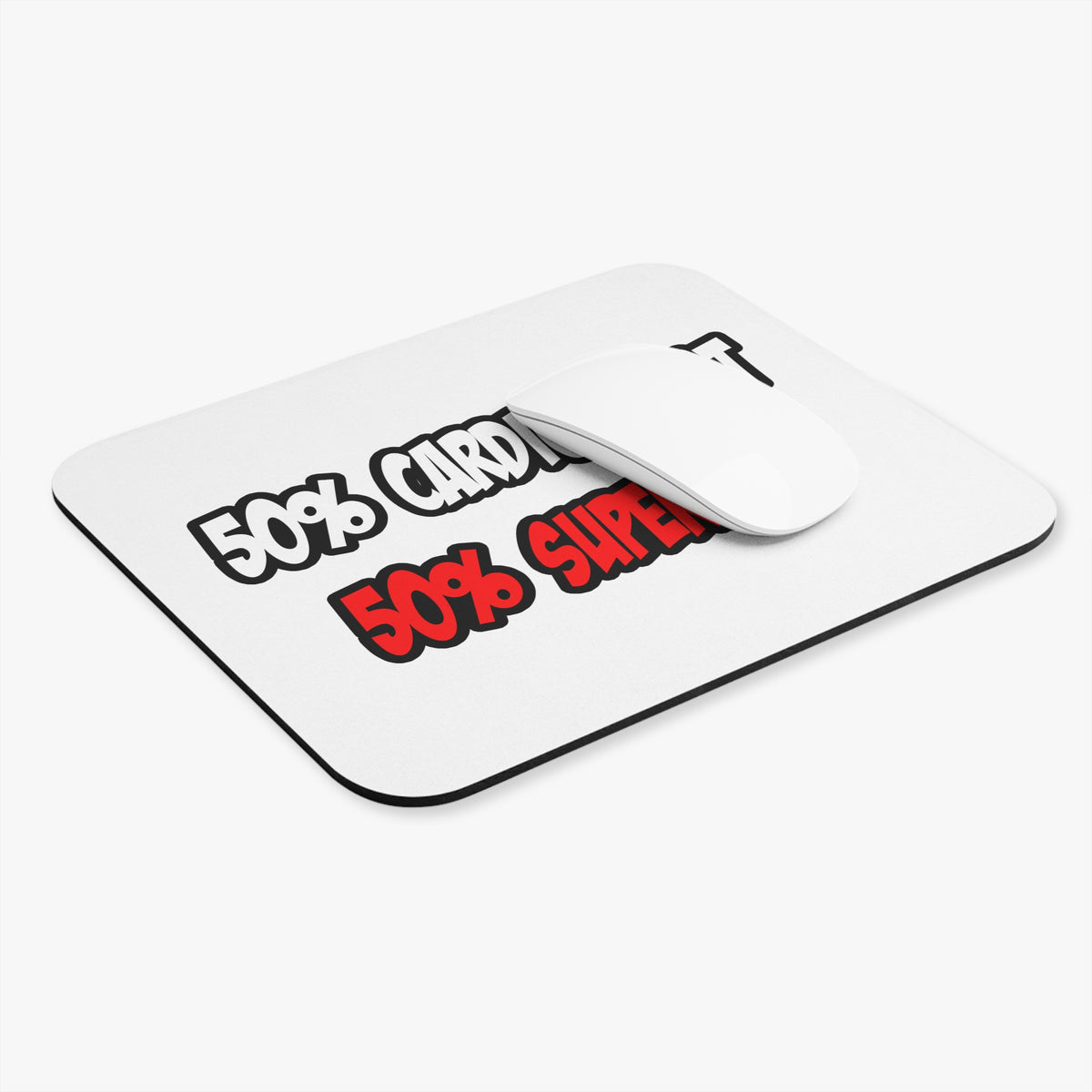 Half Cardiologist...Half Superhero - Mouse Pad (Rectangle)