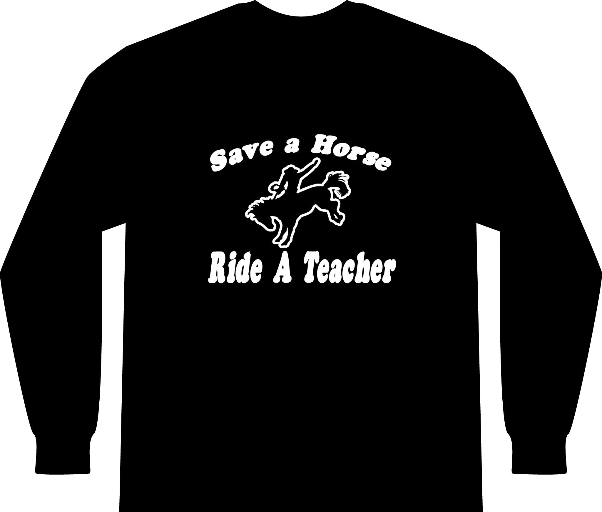 save horse ride teacher - Unisex Long Sleeve T-Shirt