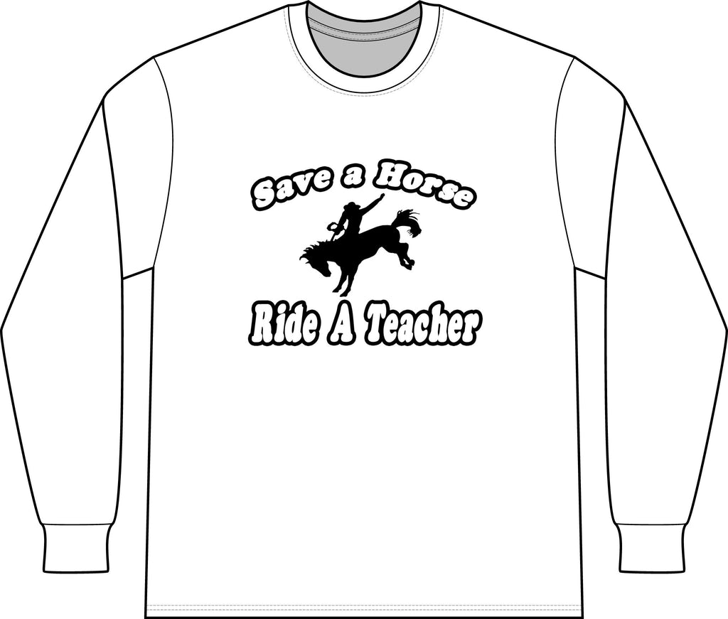 save horse ride teacher - Unisex Long Sleeve T-Shirt