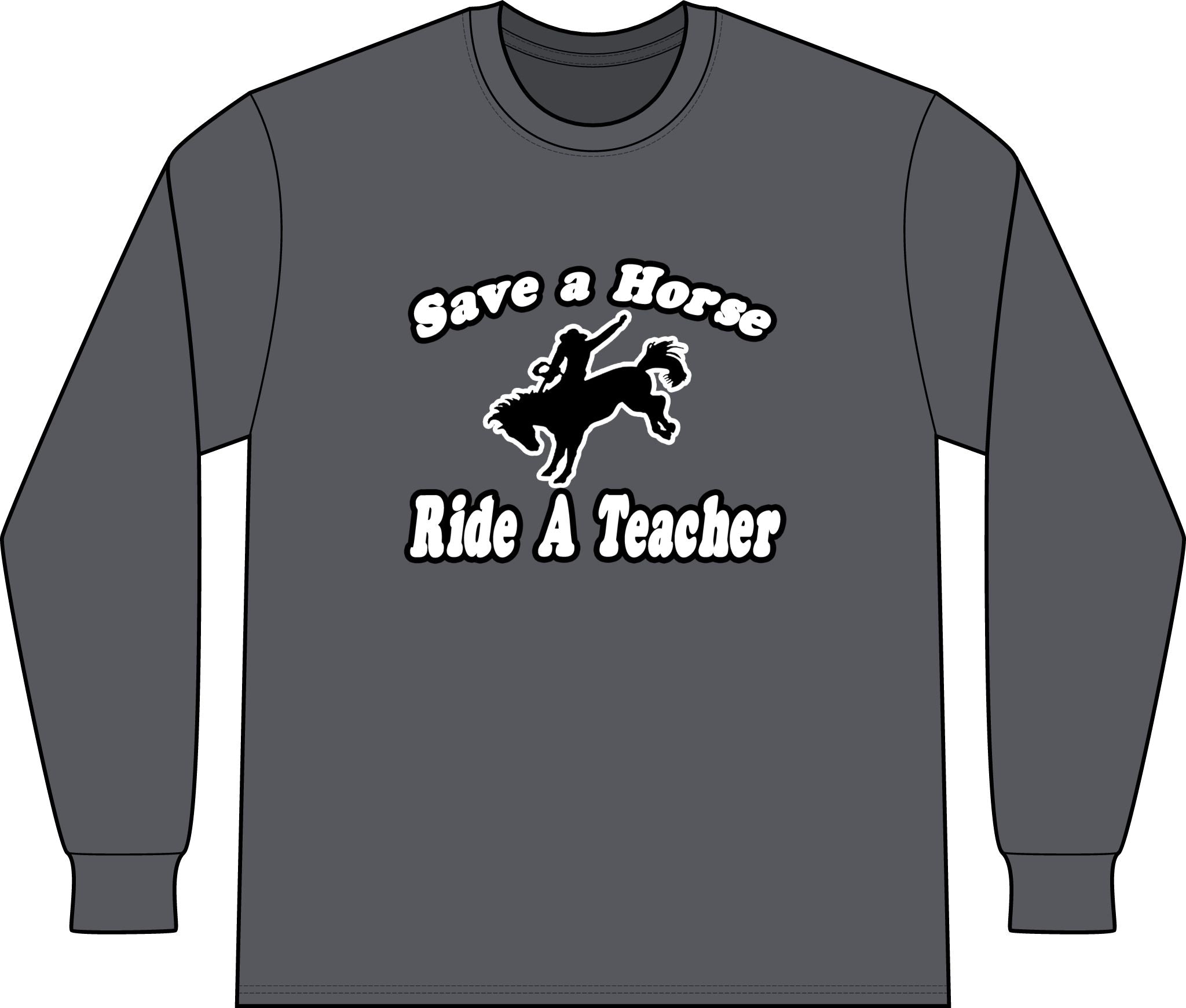 save horse ride teacher - Unisex Long Sleeve T-Shirt