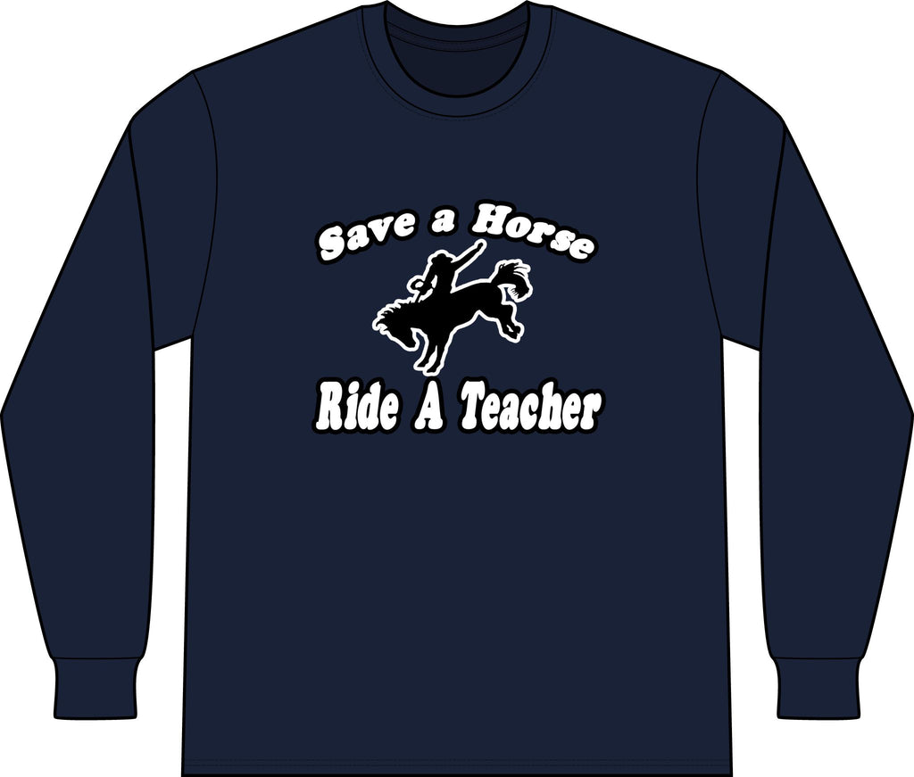 save horse ride teacher - Unisex Long Sleeve T-Shirt
