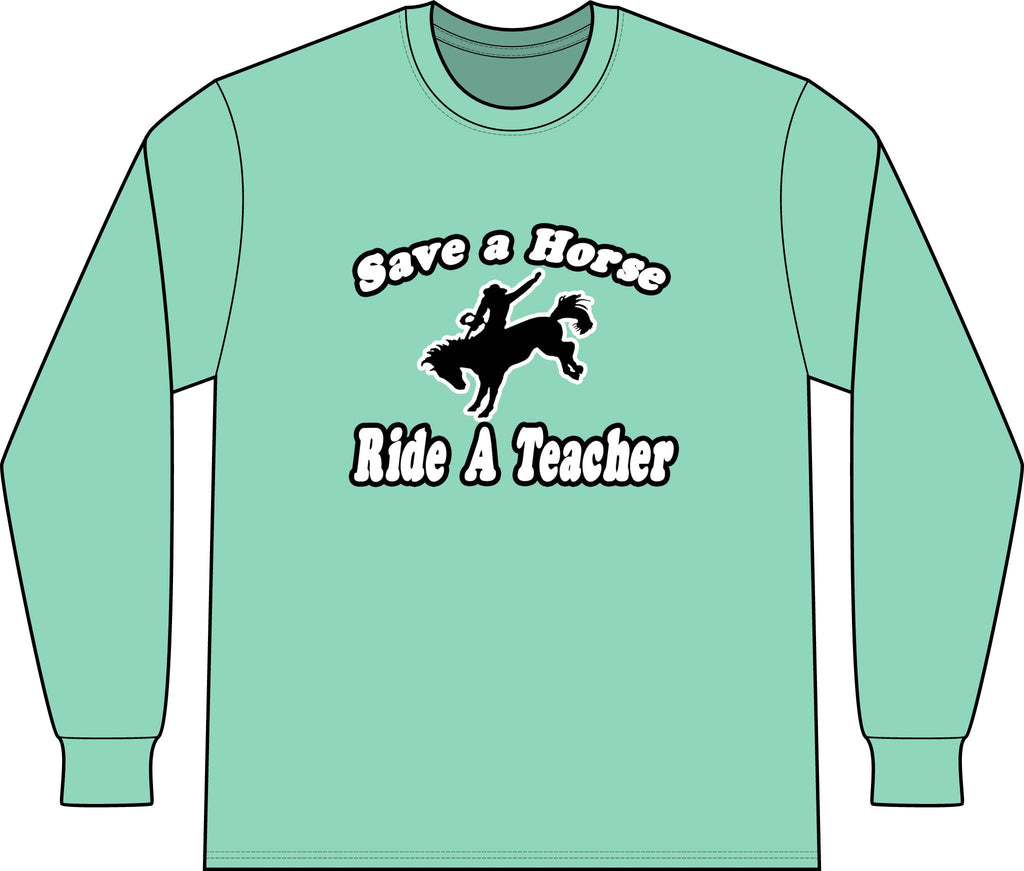 save horse ride teacher - Unisex Long Sleeve T-Shirt