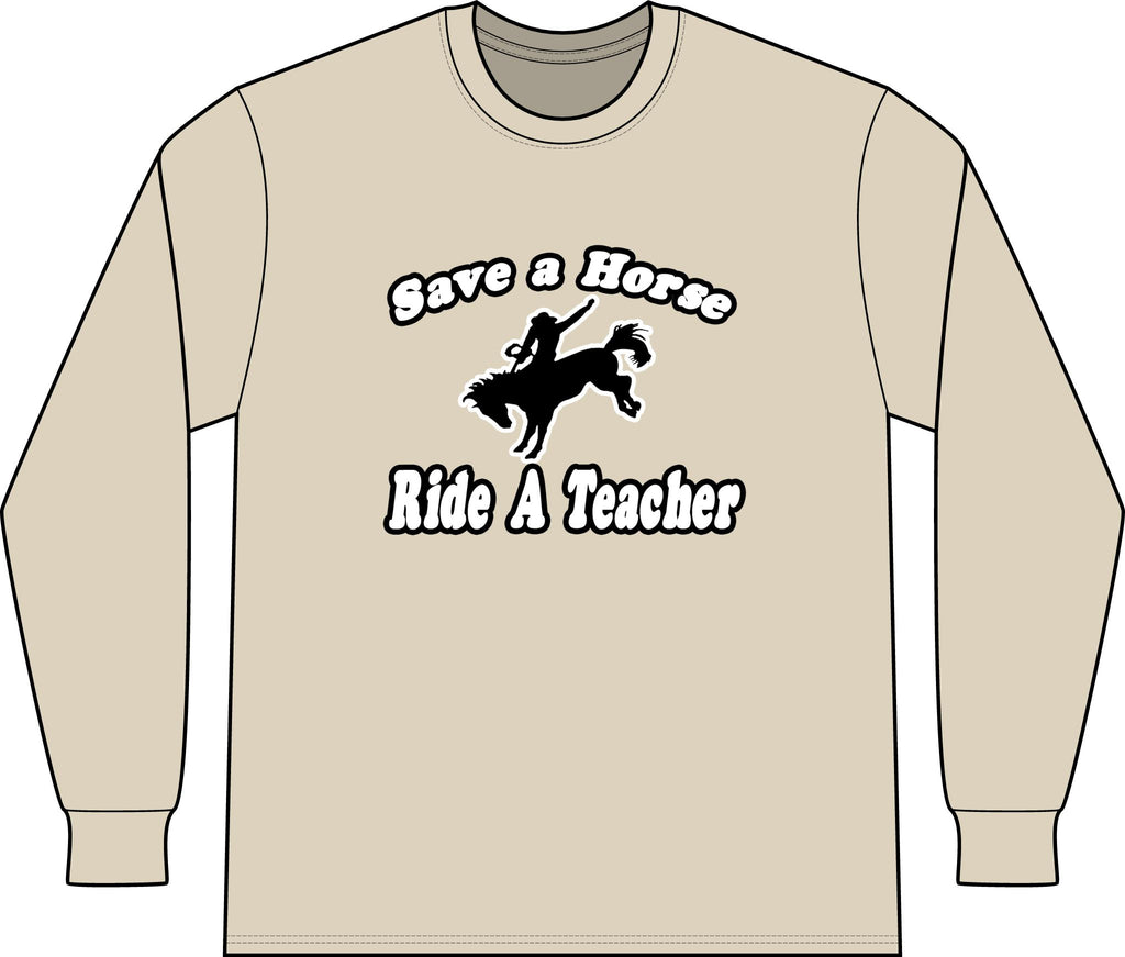 save horse ride teacher - Unisex Long Sleeve T-Shirt