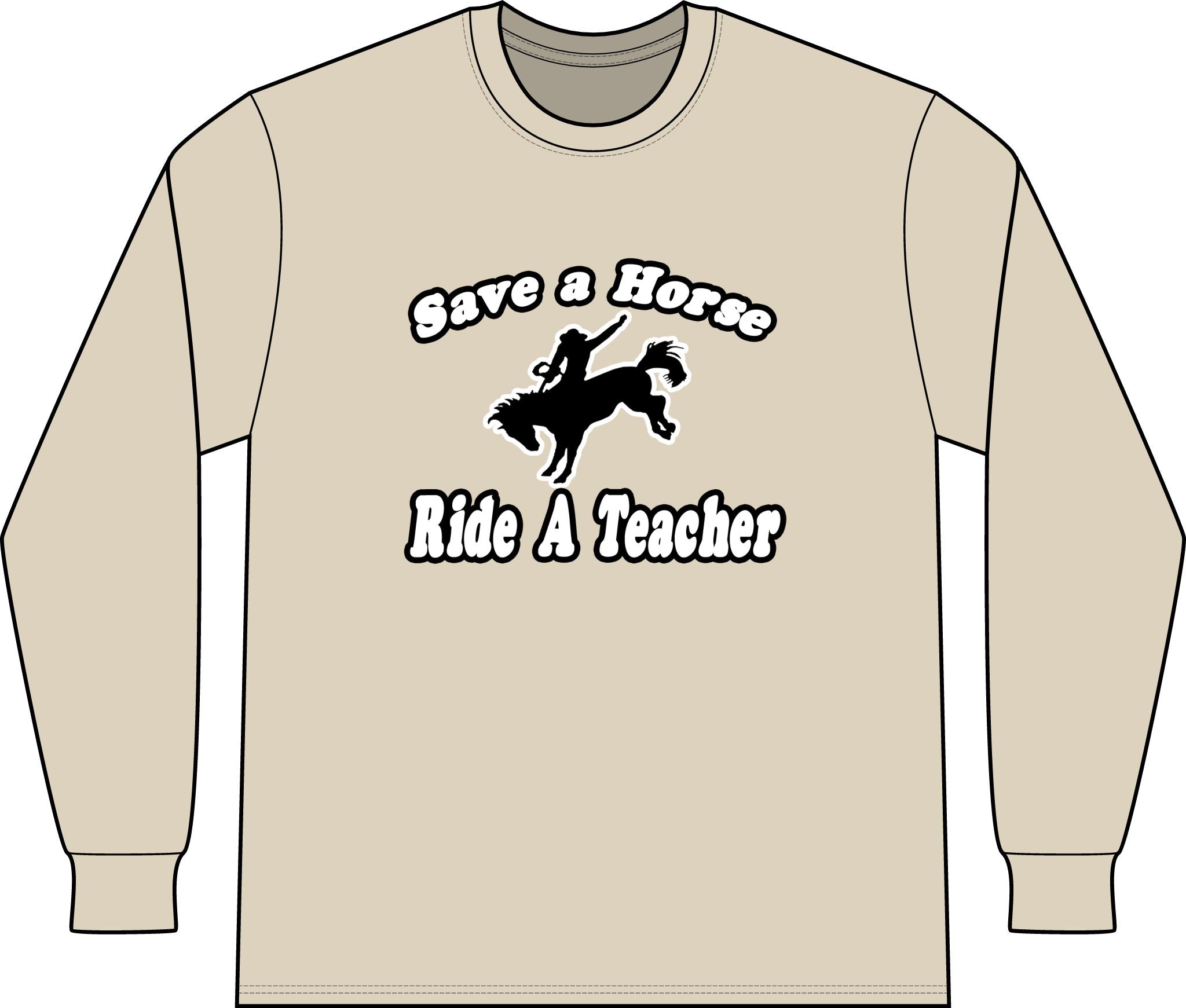 save horse ride teacher - Unisex Long Sleeve T-Shirt