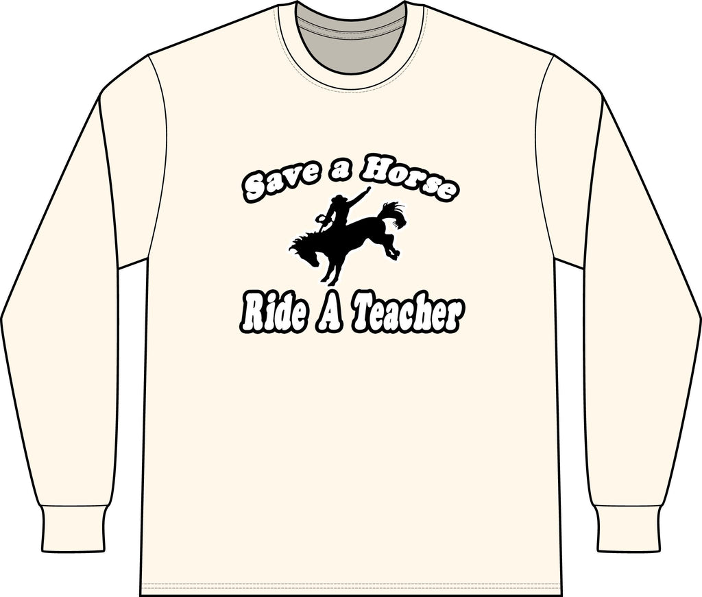 save horse ride teacher - Unisex Long Sleeve T-Shirt