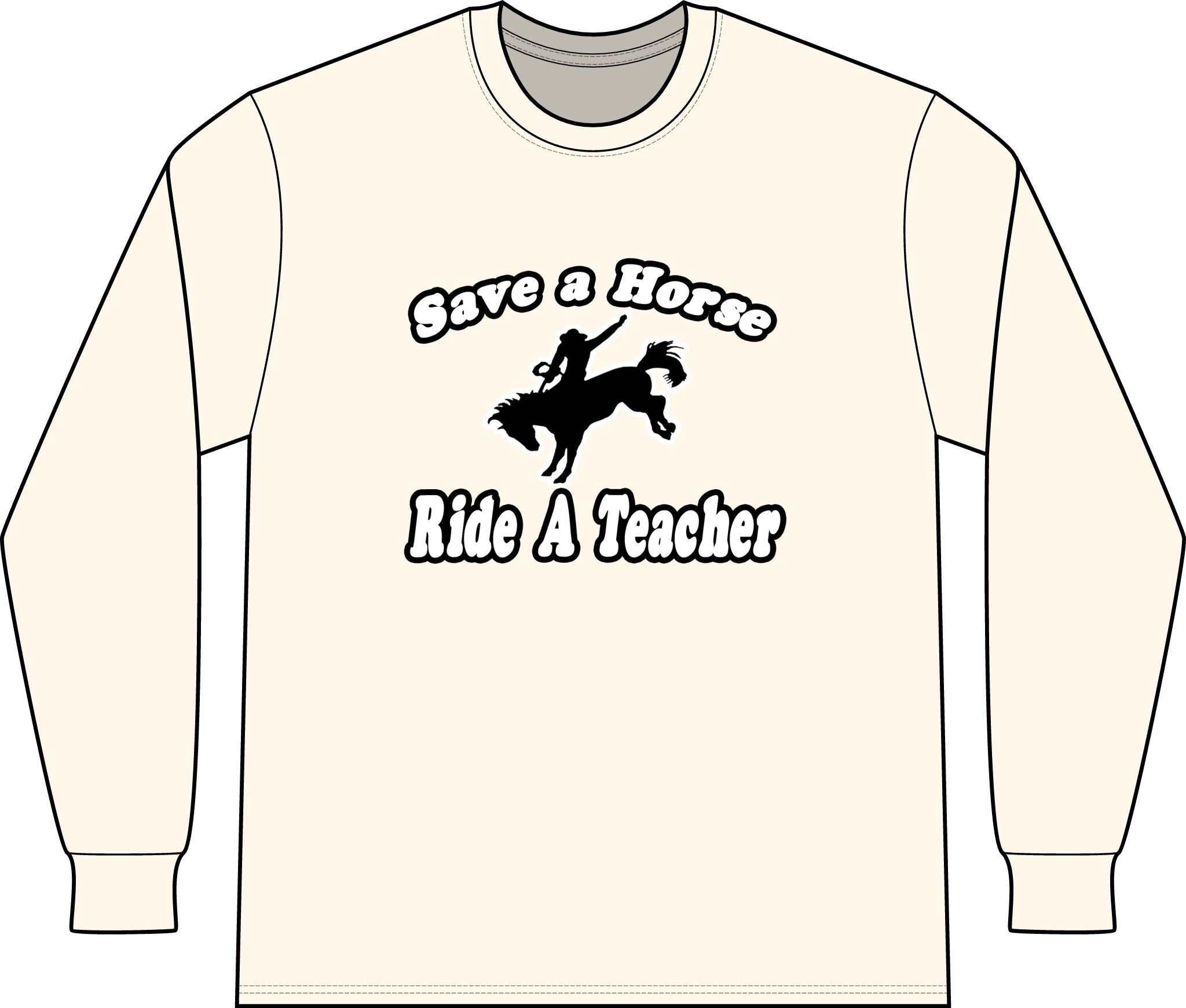 save horse ride teacher - Unisex Long Sleeve T-Shirt